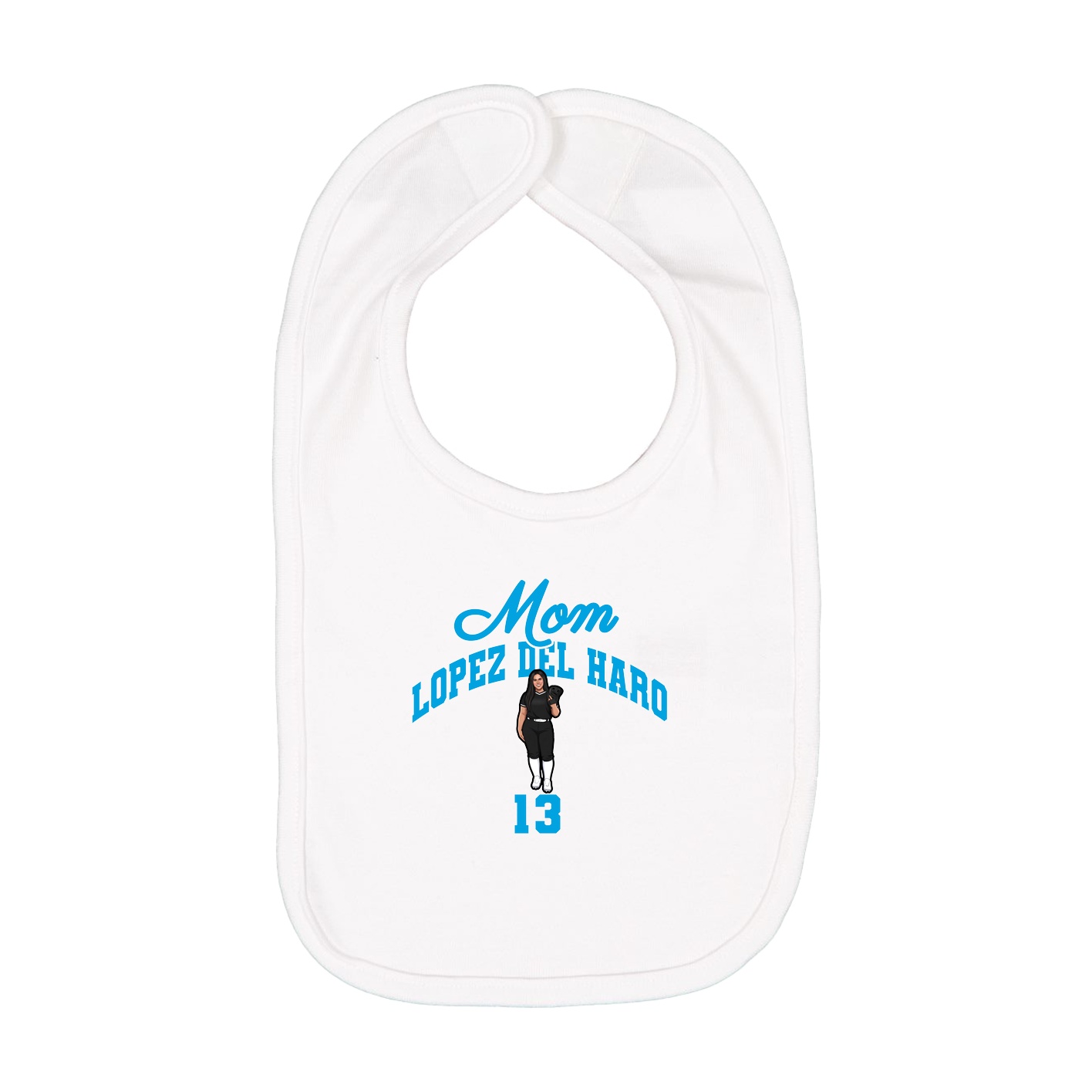 Infant Bib — Mothers Day Arch in White