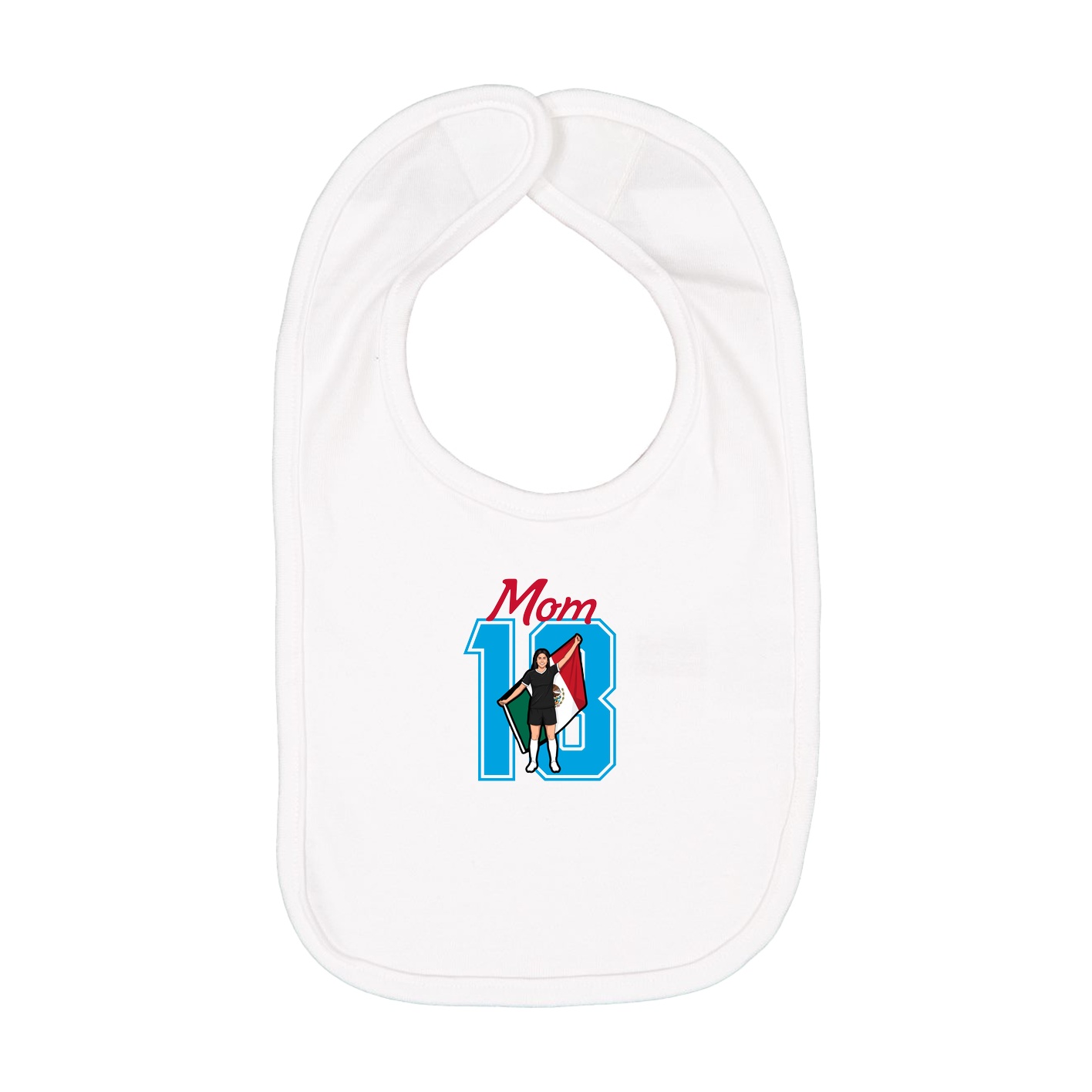 Infant Bib — Mothers Day Shirsey in White