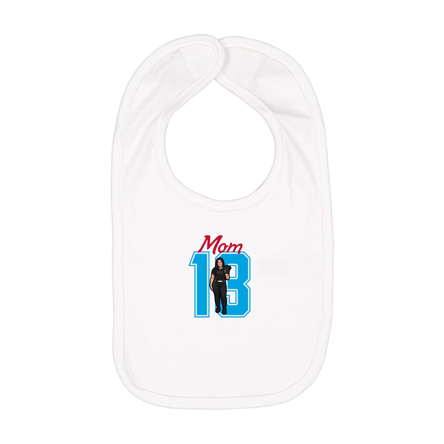 Infant Bib — Mothers Day Shirsey in White