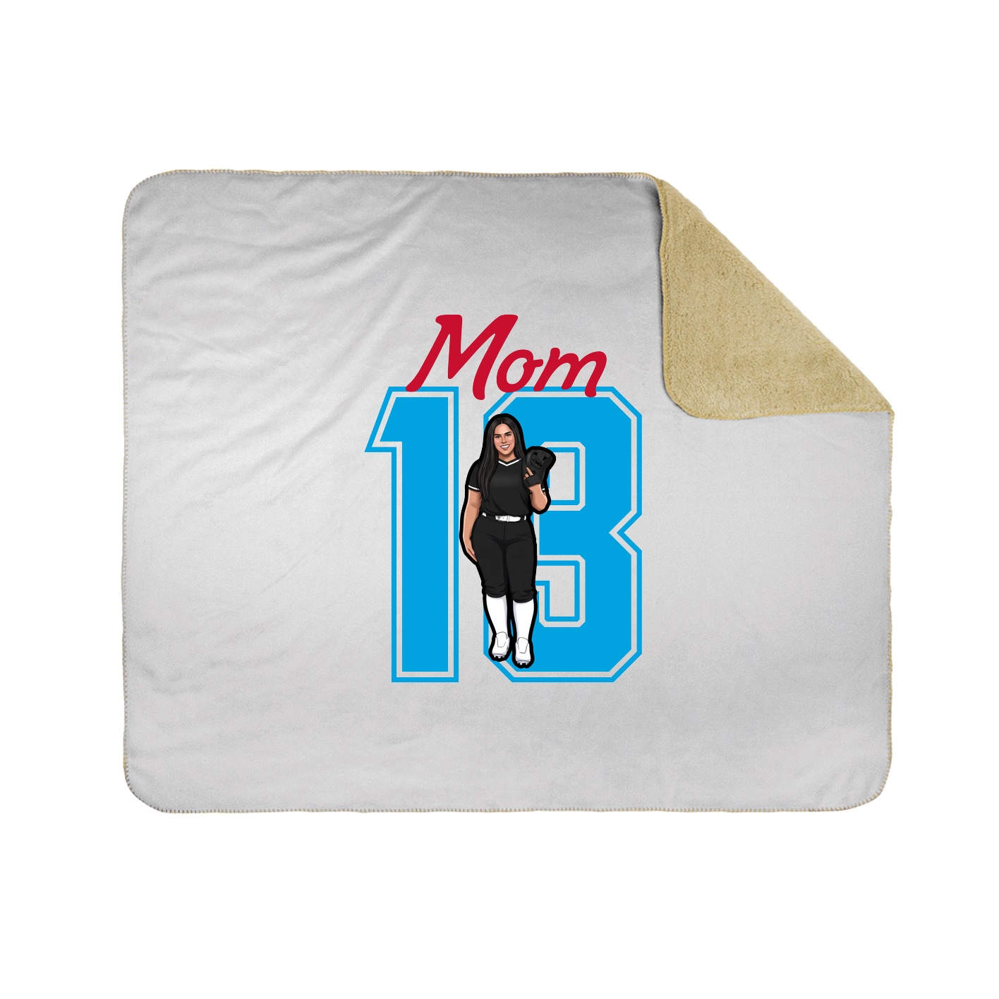 Throw Blanket — Mothers Day Shirsey in White