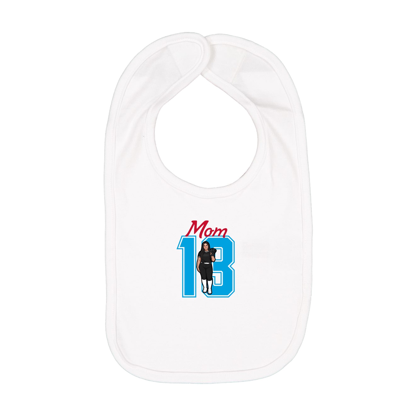 Infant Bib — Mothers Day Shirsey in White