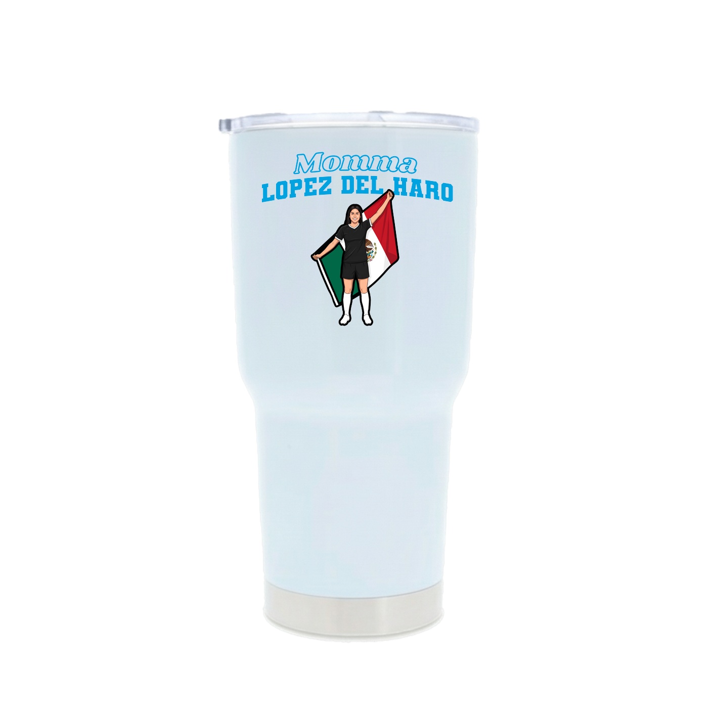 30oz Stainless Steel Tumbler — Mothers Day Block in White