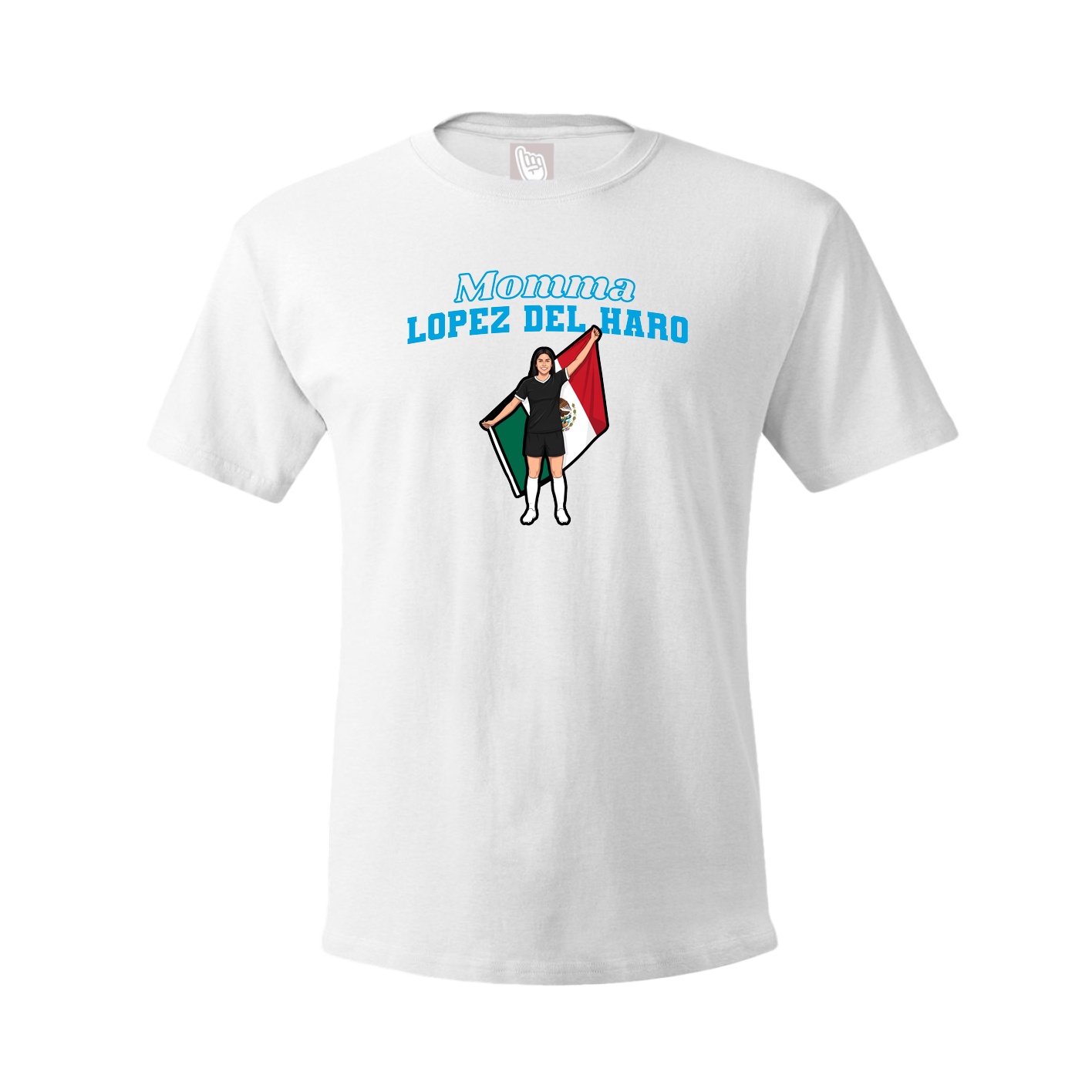 Youth Tee — Mothers Day Block in White