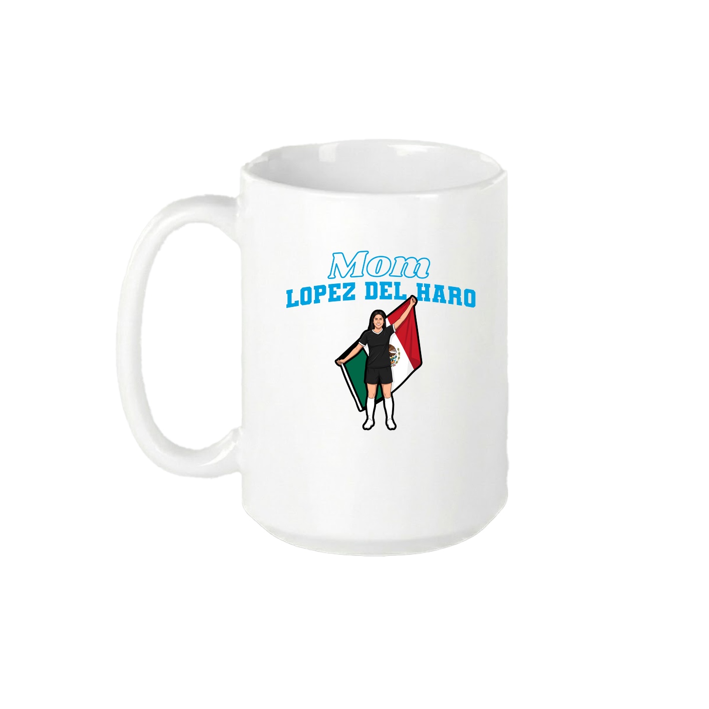 15oz Coffee Mug — Mothers Day Block in White