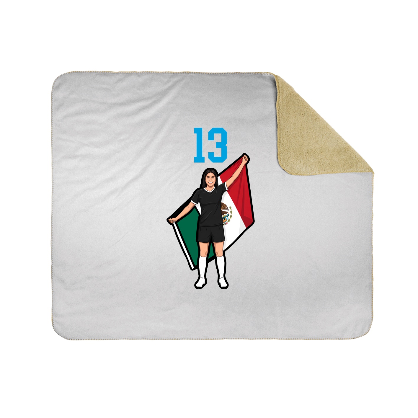 Throw Blanket — Number Top in White