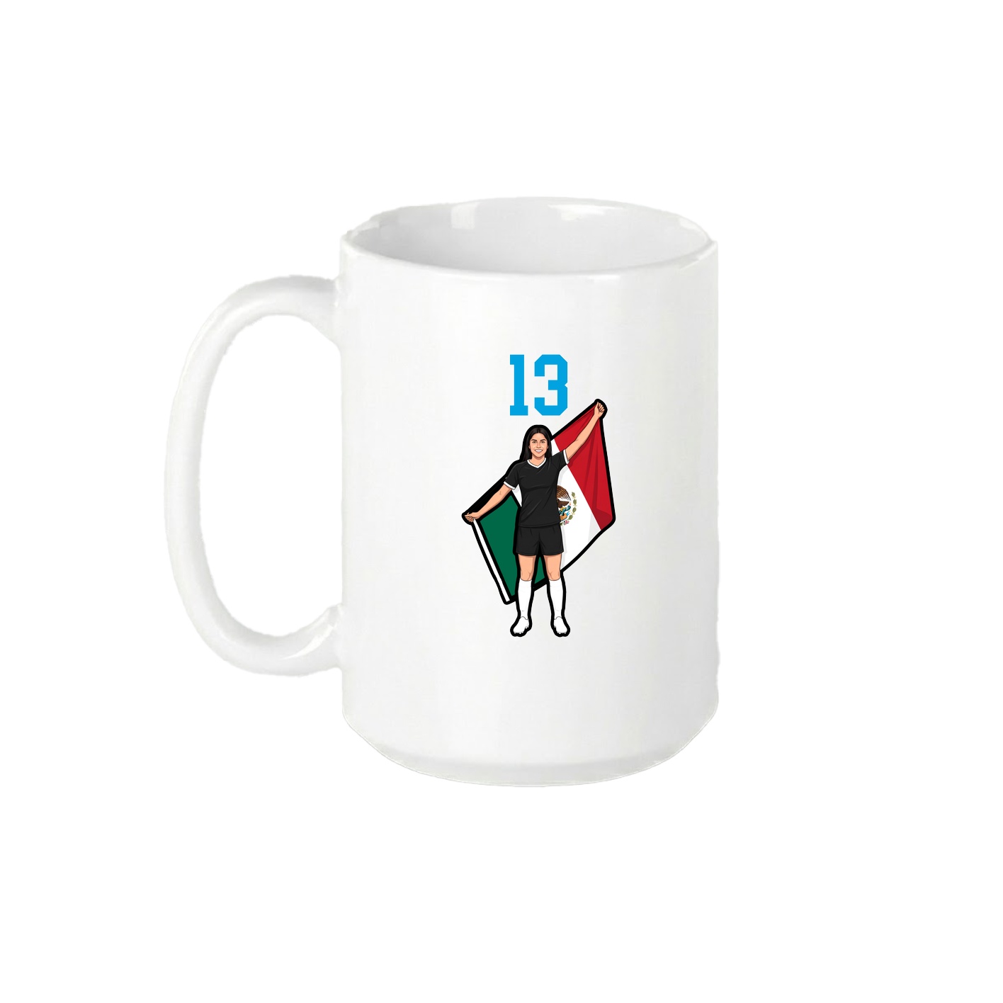 15oz Coffee Mug — Number Top in White