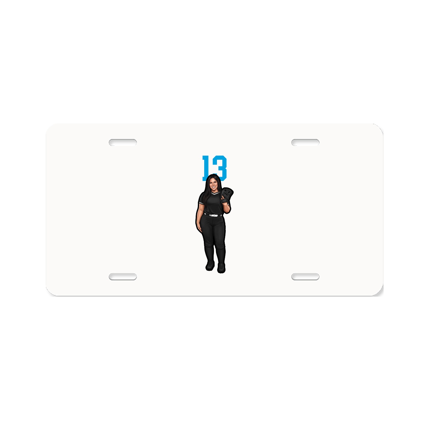 License Plate — Number Top in Classic