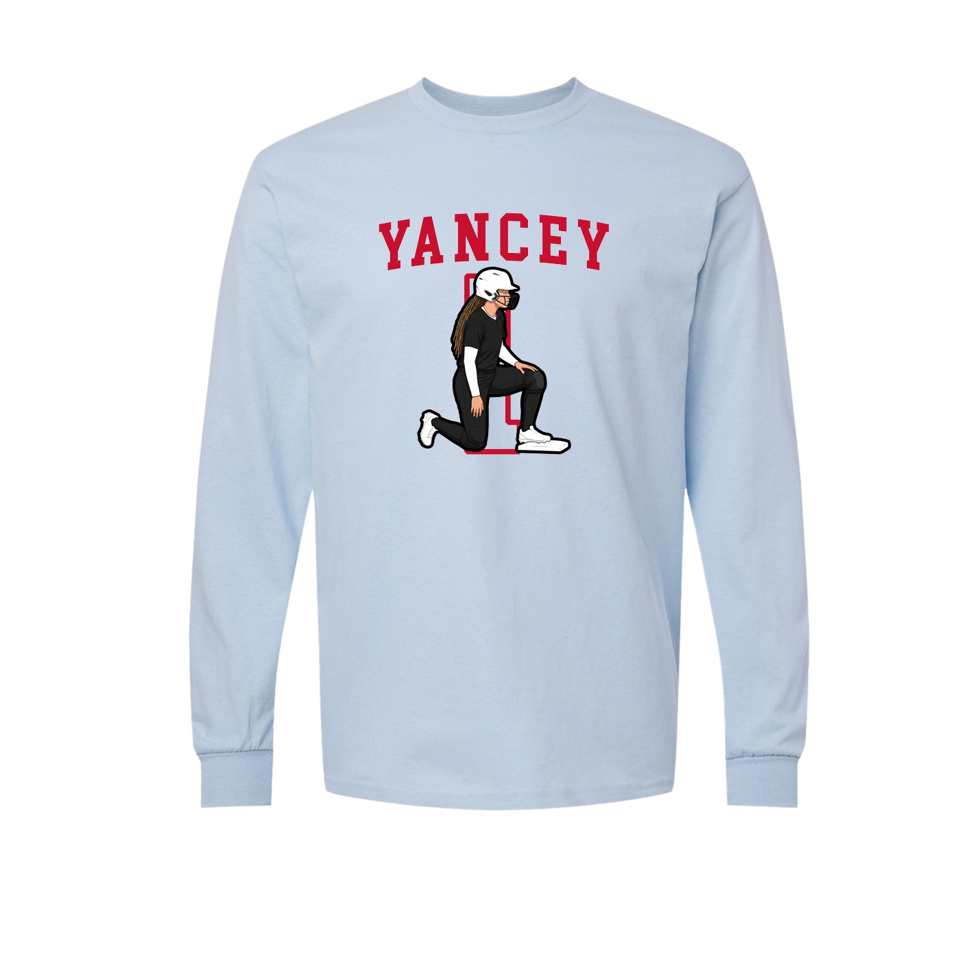 Long Sleeve Tee — Shirsey in Light Blue