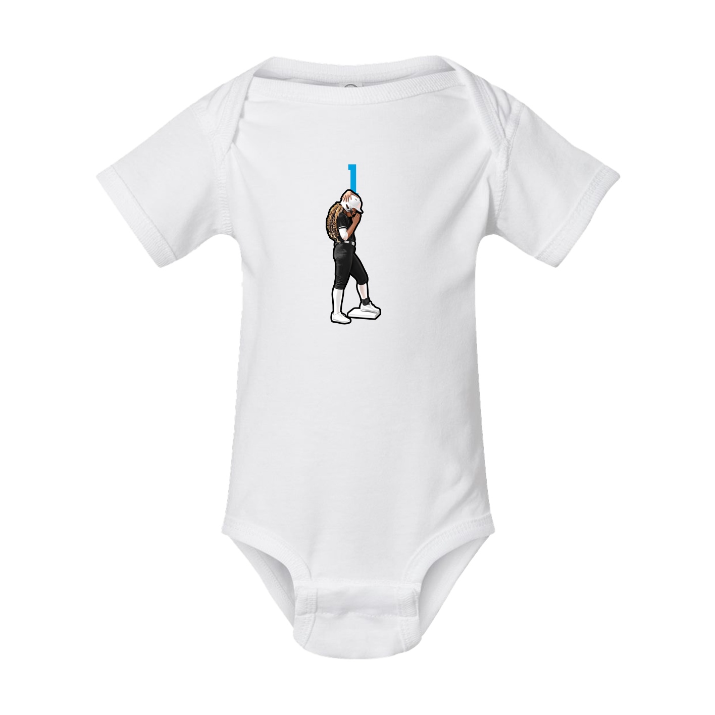 Baby Onesie — Number Top in White