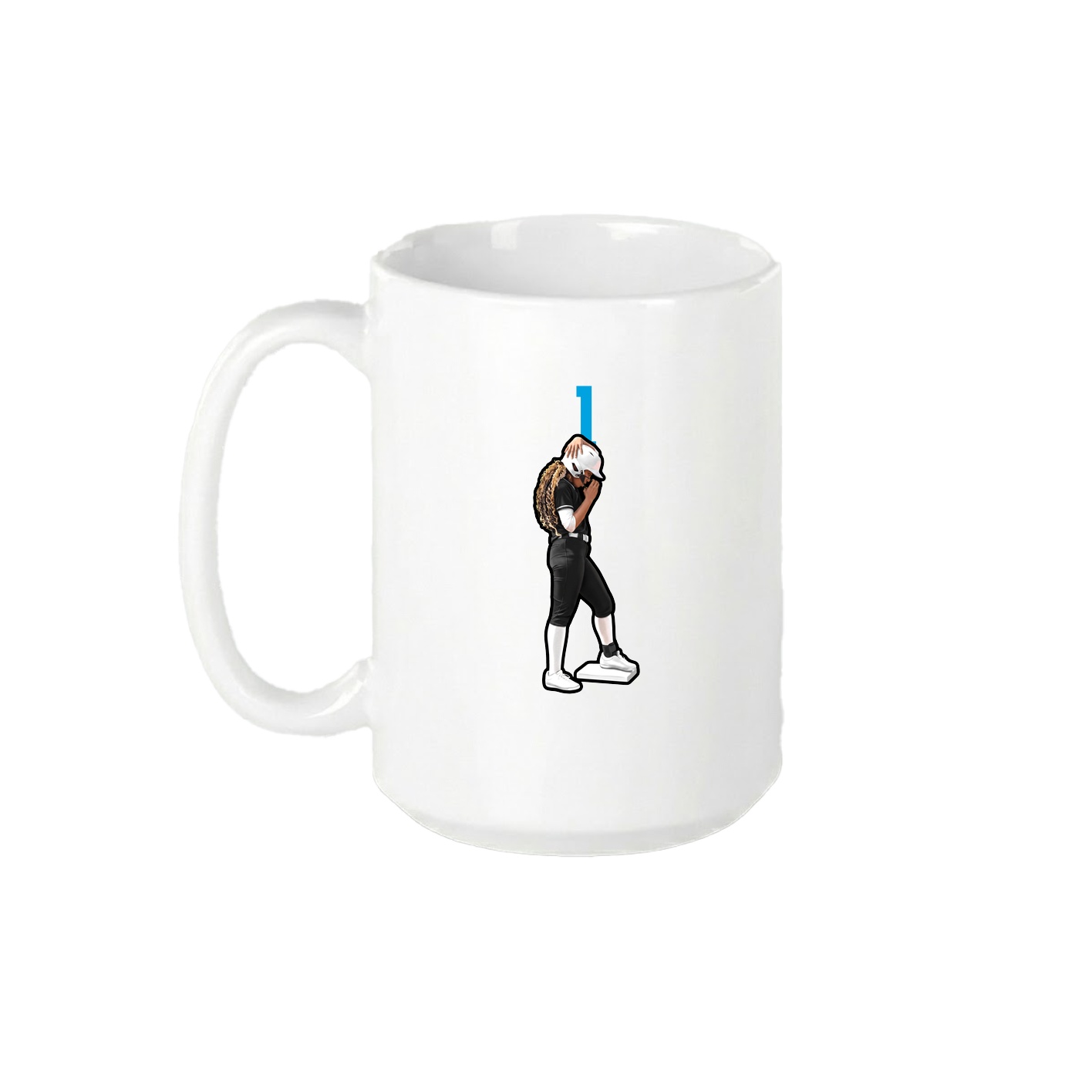 15oz Coffee Mug — Number Top in White