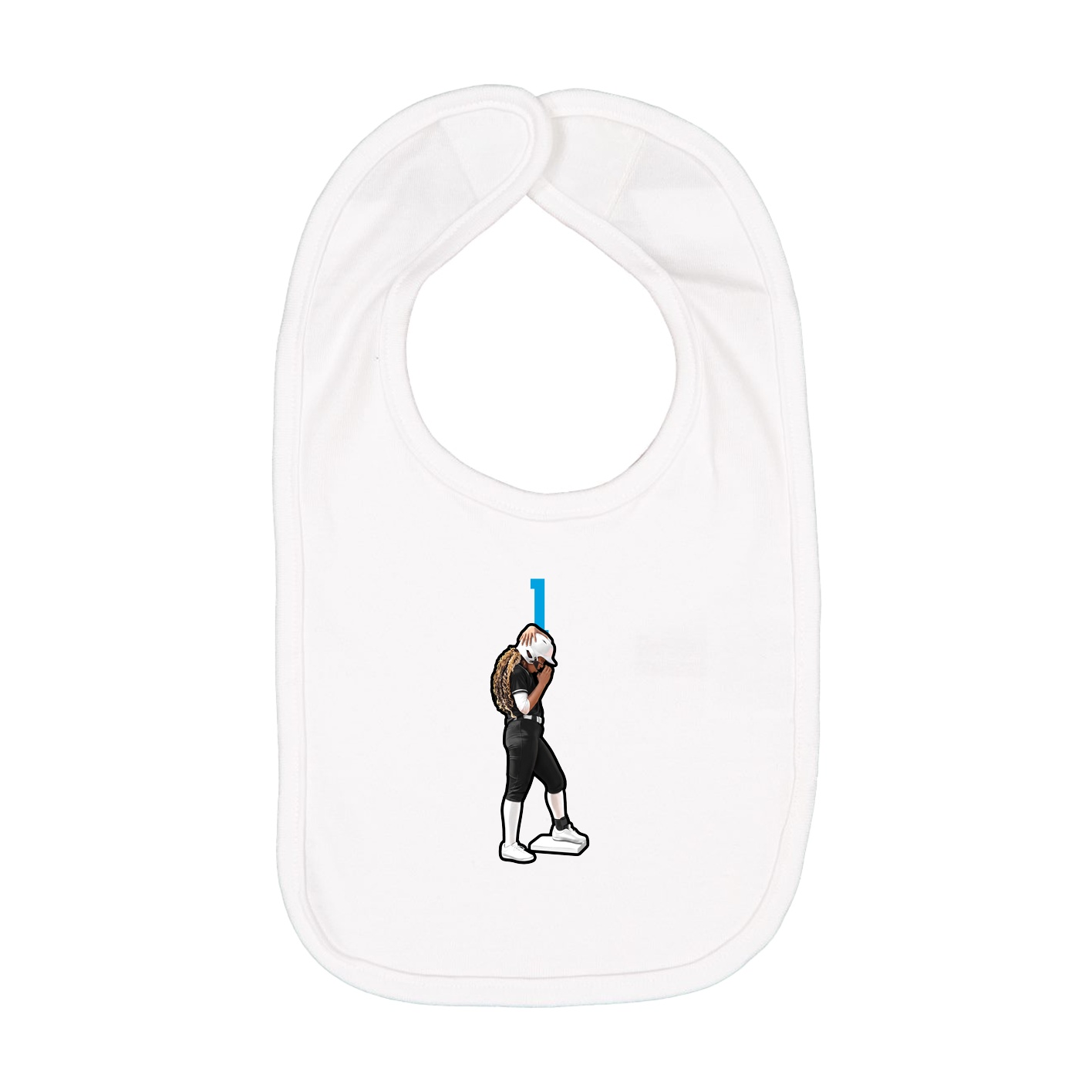 Infant Bib — Number Top in White