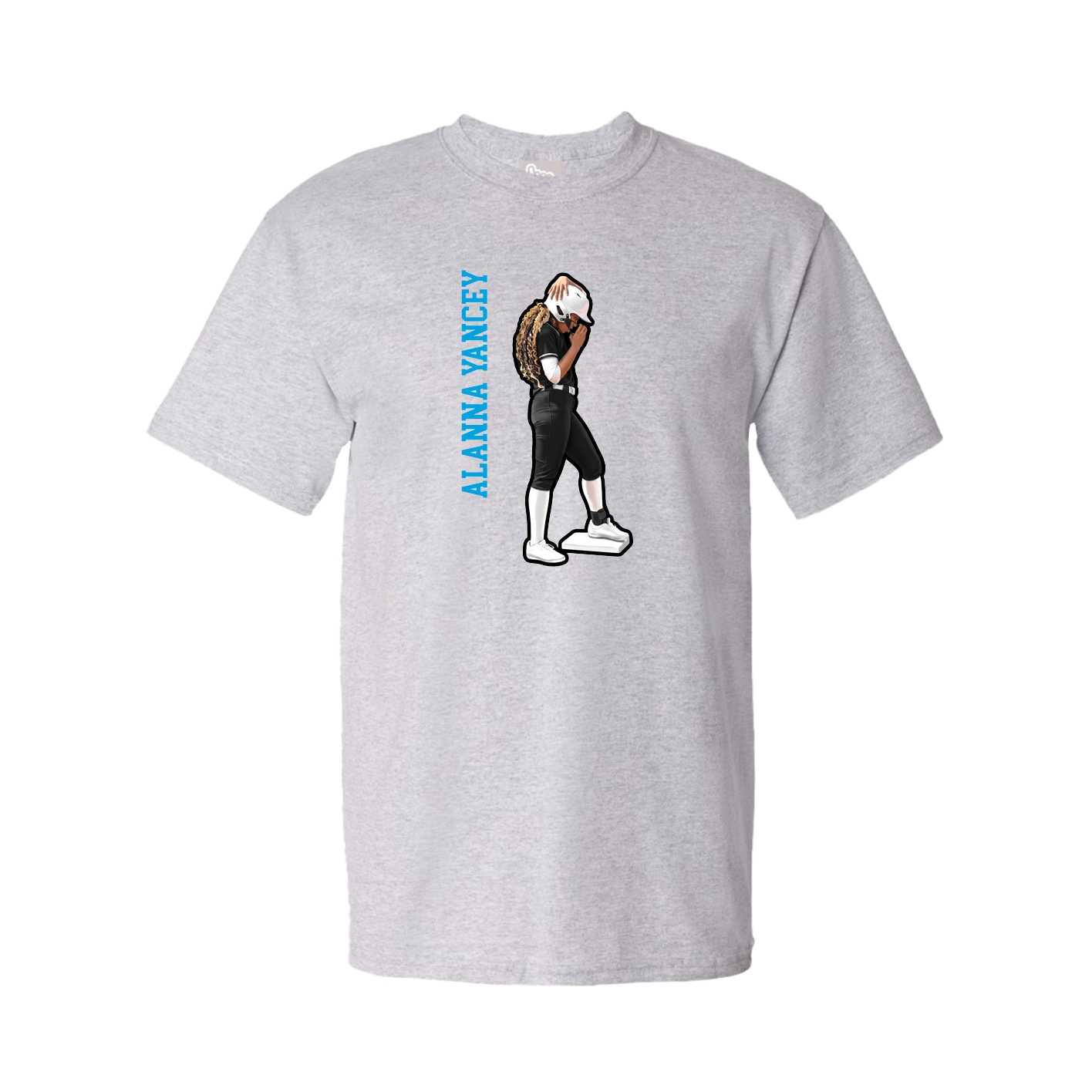 Tee — Name Vertical in Grey