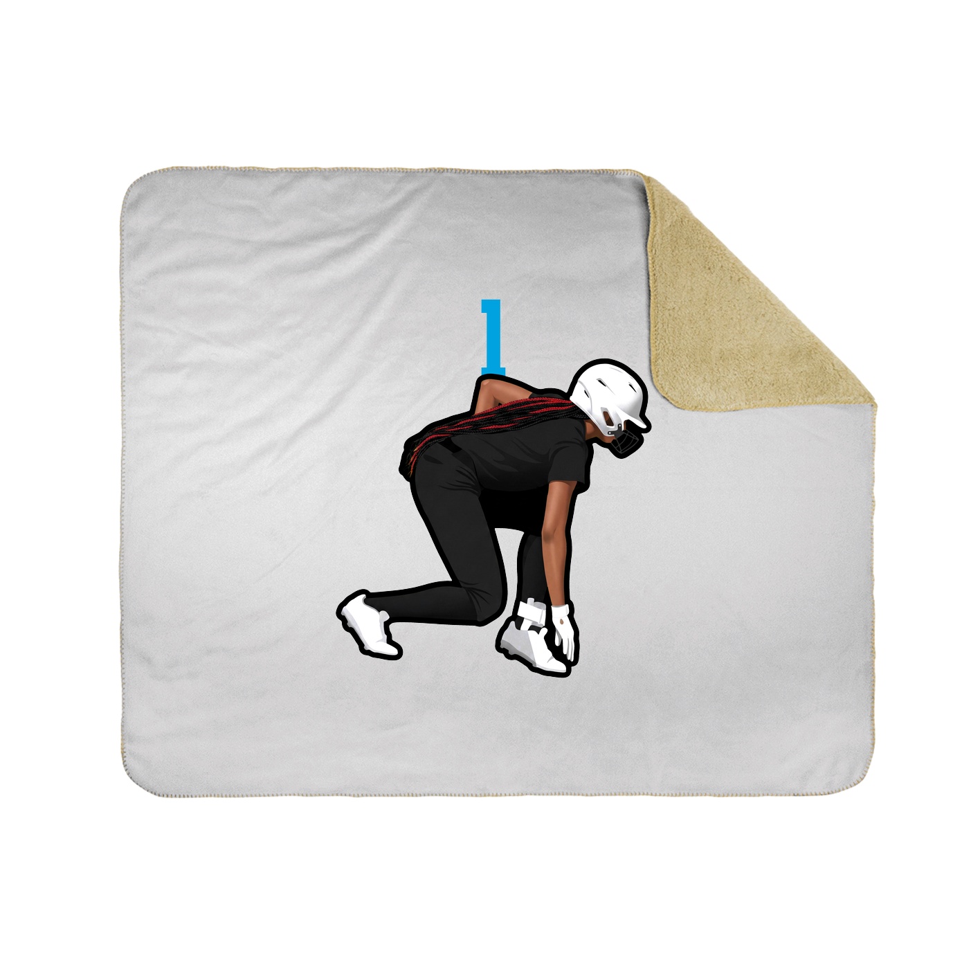 Throw Blanket — Number Top in White