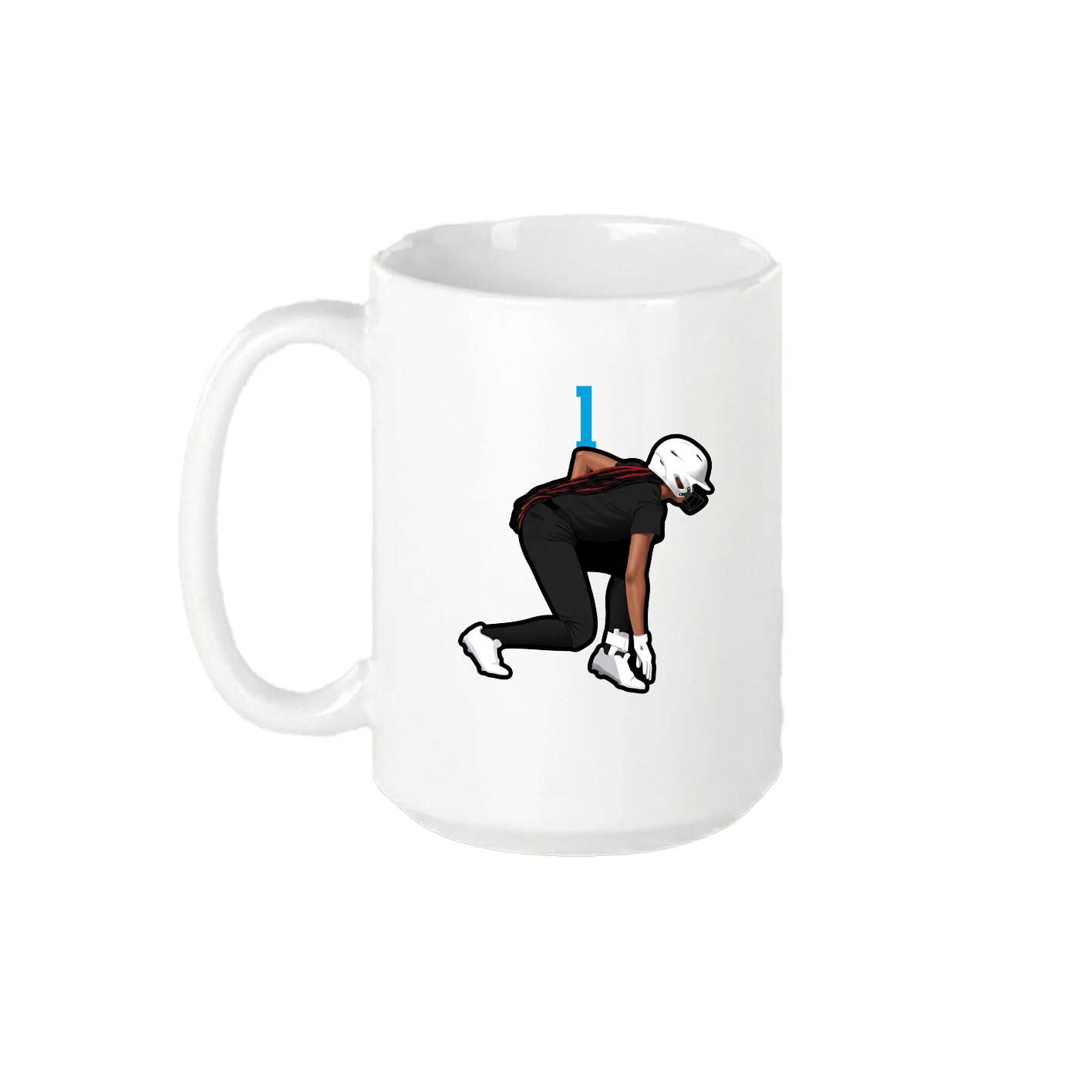 15oz Coffee Mug — Number Top in White