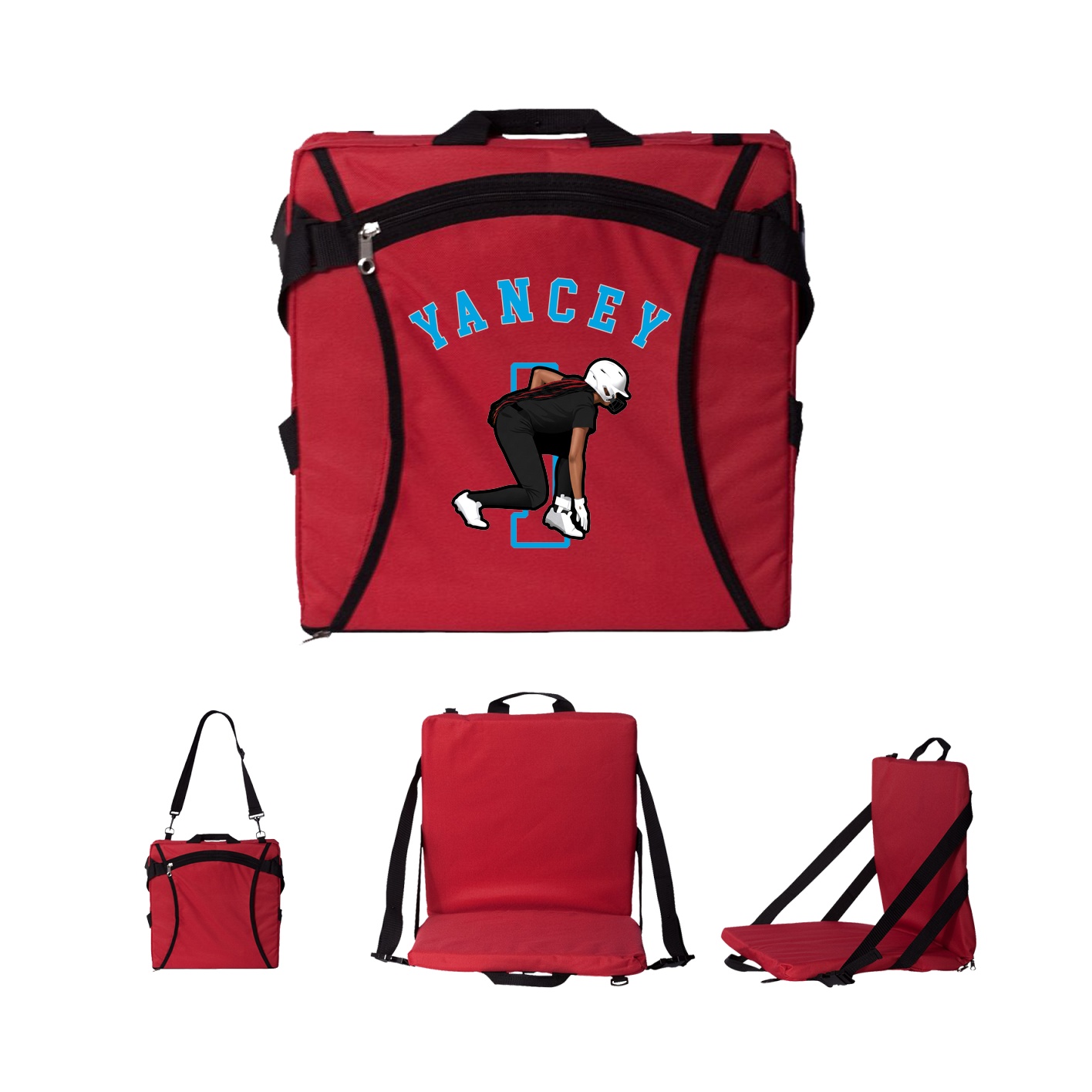 Folding Stadium Seat — Shirsey Arch in Red