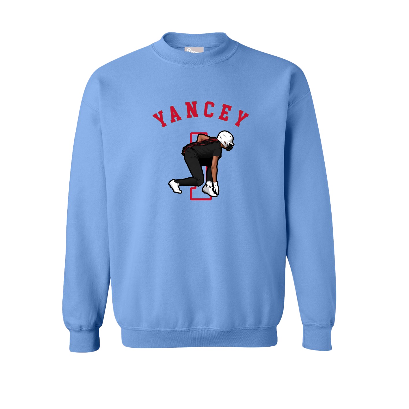 Fleece Crew — Shirsey Arch in Powder Blue