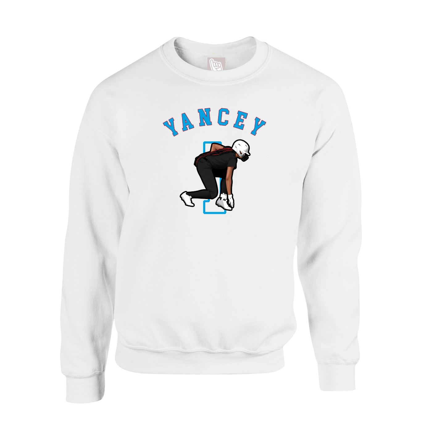 Fleece Crew — Shirsey Arch in White