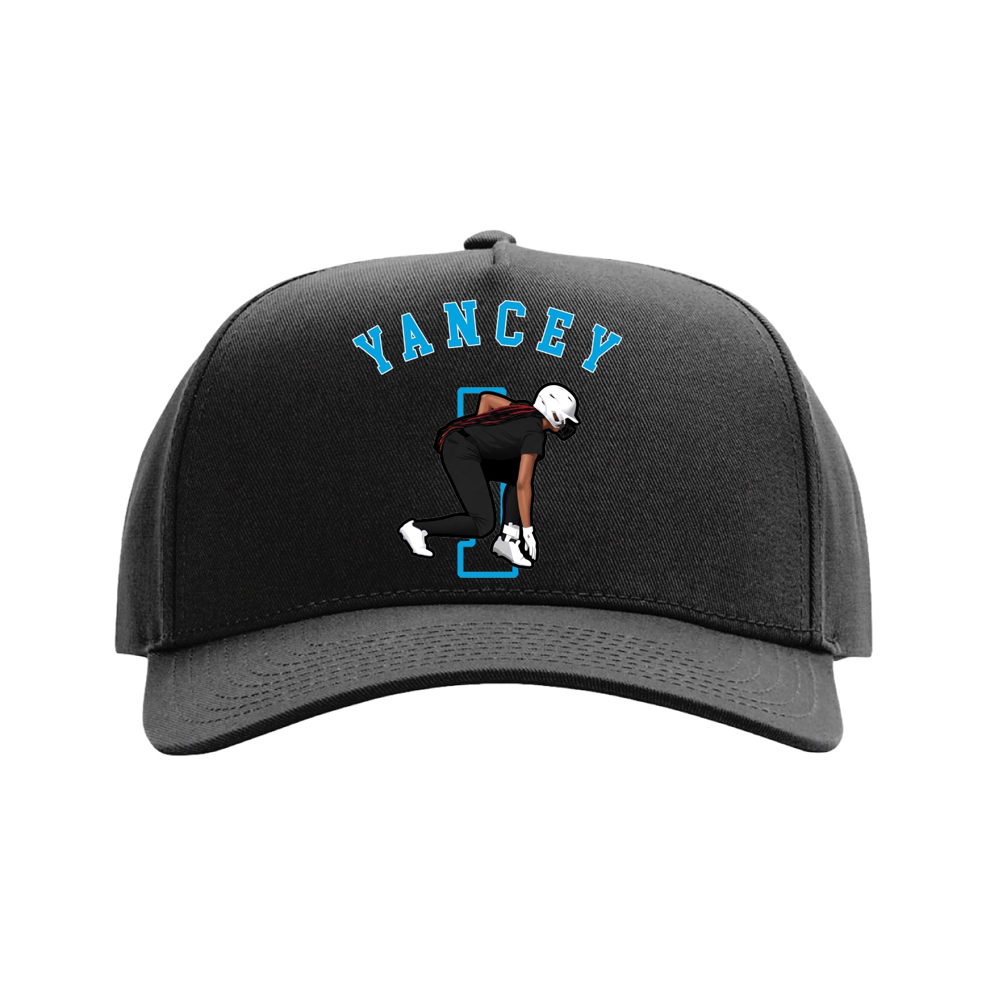 Full Fabric Five-Panel Champ Cap — Shirsey Arch in Black