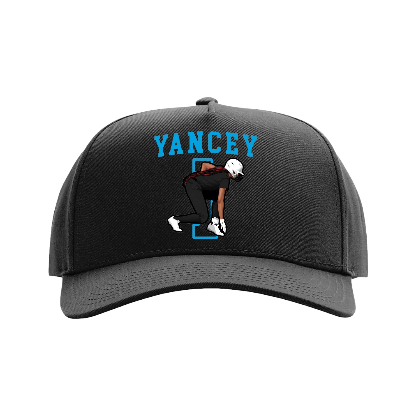 Full Fabric Five-Panel Champ Cap — Shirsey in Black
