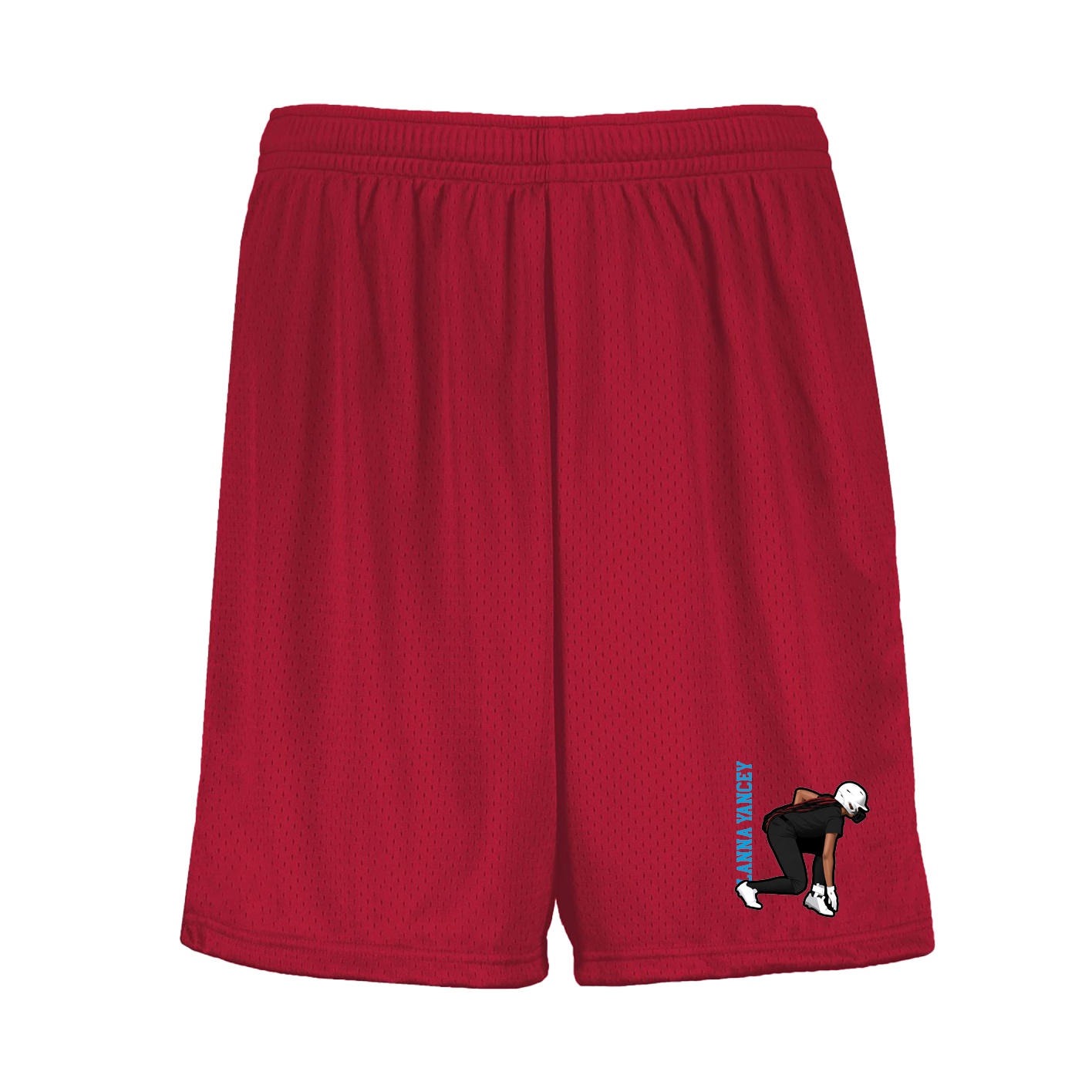 Shorts — Name Vertical in Red