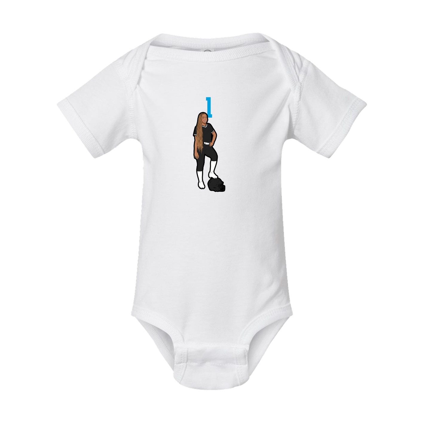 Baby Onesie — Number Top in White