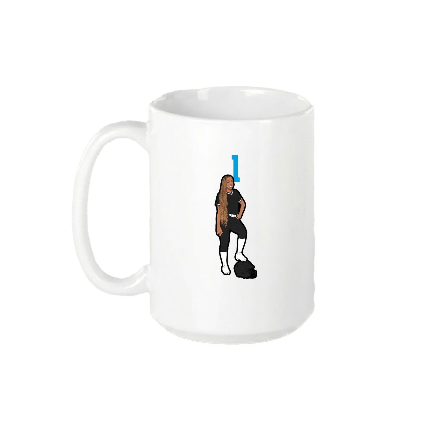 15oz Coffee Mug — Number Top in White