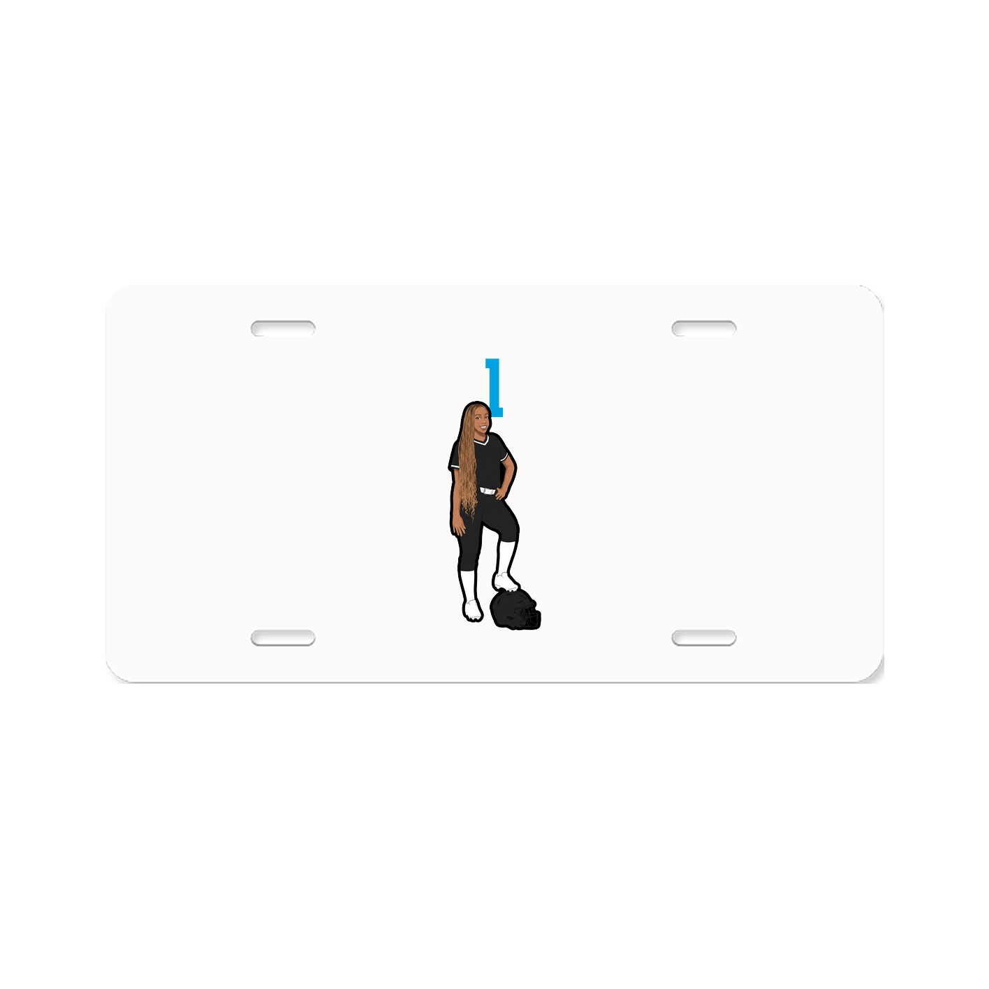 License Plate — Number Top in Classic