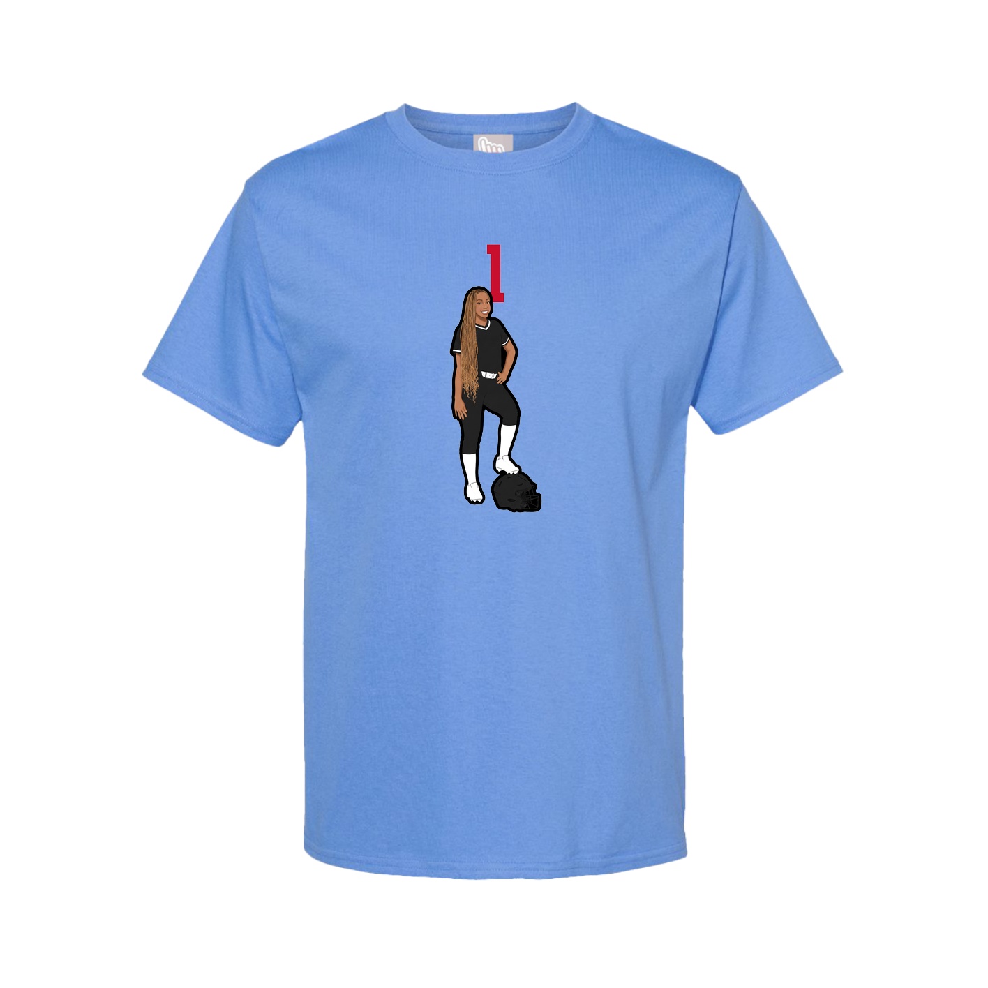 Tee — Number Top in Powder Blue
