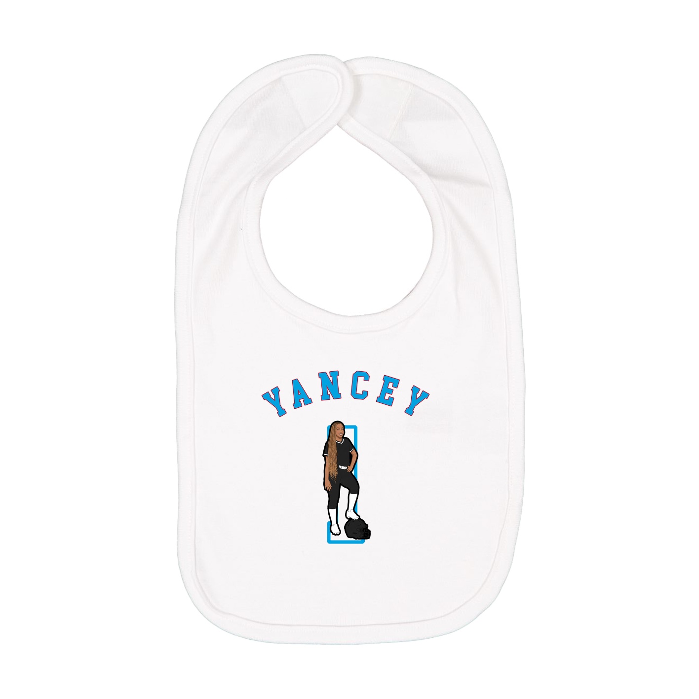 Infant Bib — Shirsey Arch in White