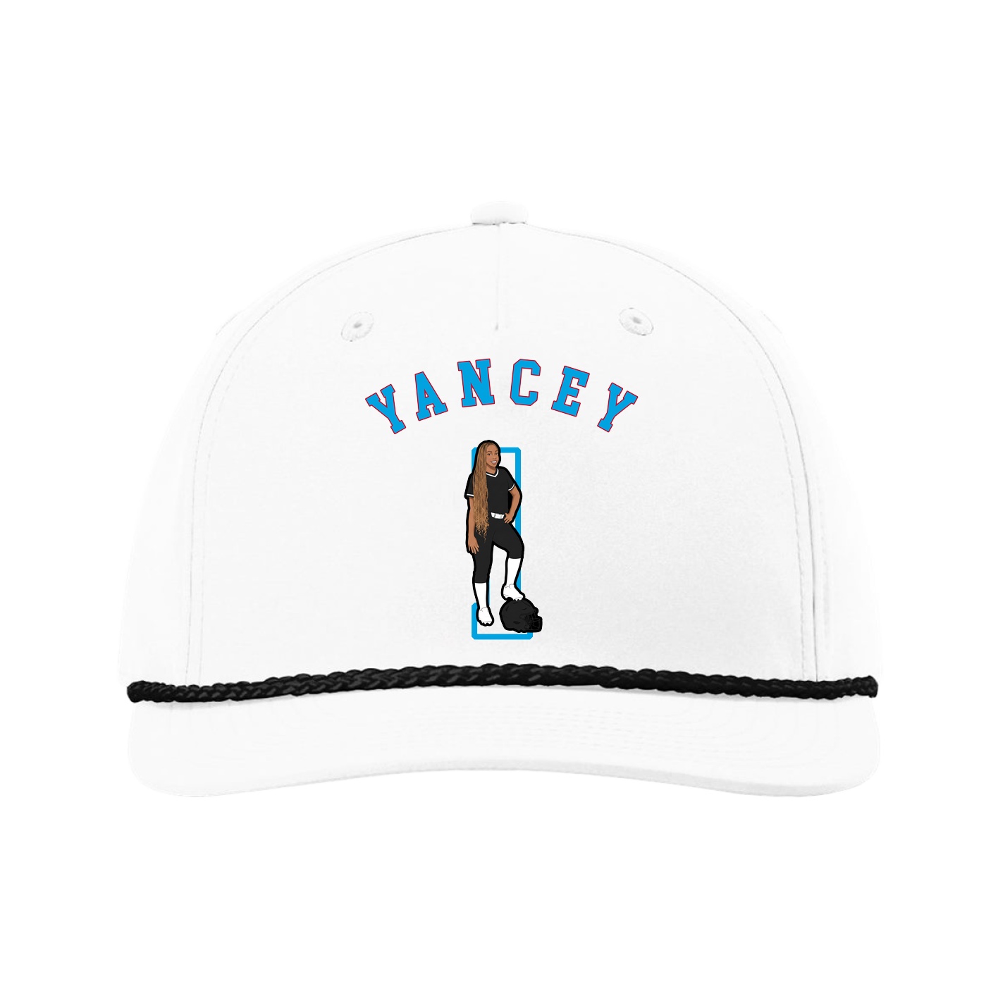 Five-Panel Classic Rope Cap — Shirsey Arch in White