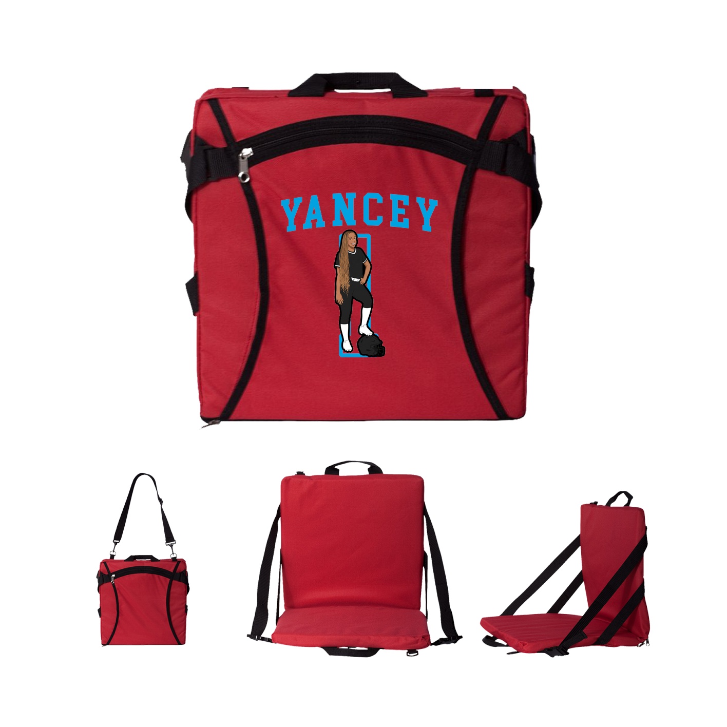 Folding Stadium Seat — Shirsey in Red