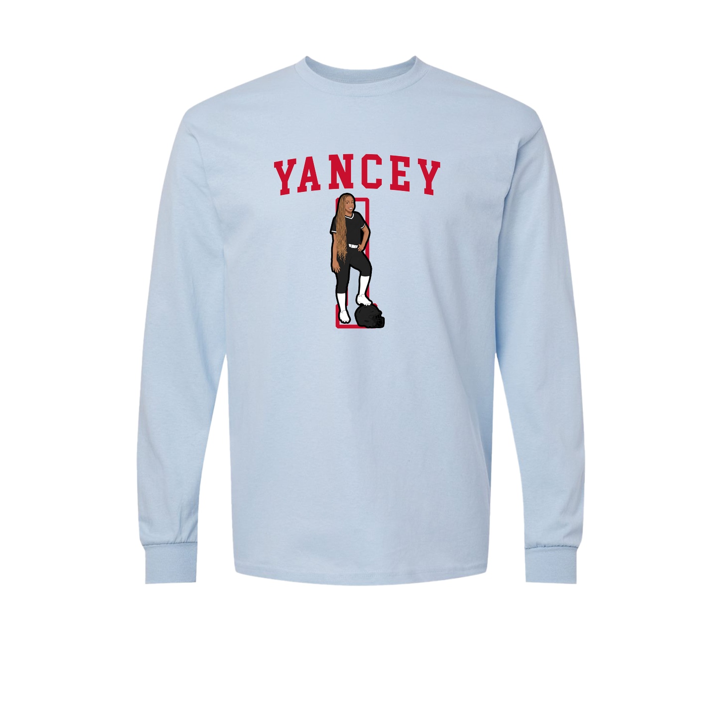 Long Sleeve Tee — Shirsey in Light Blue