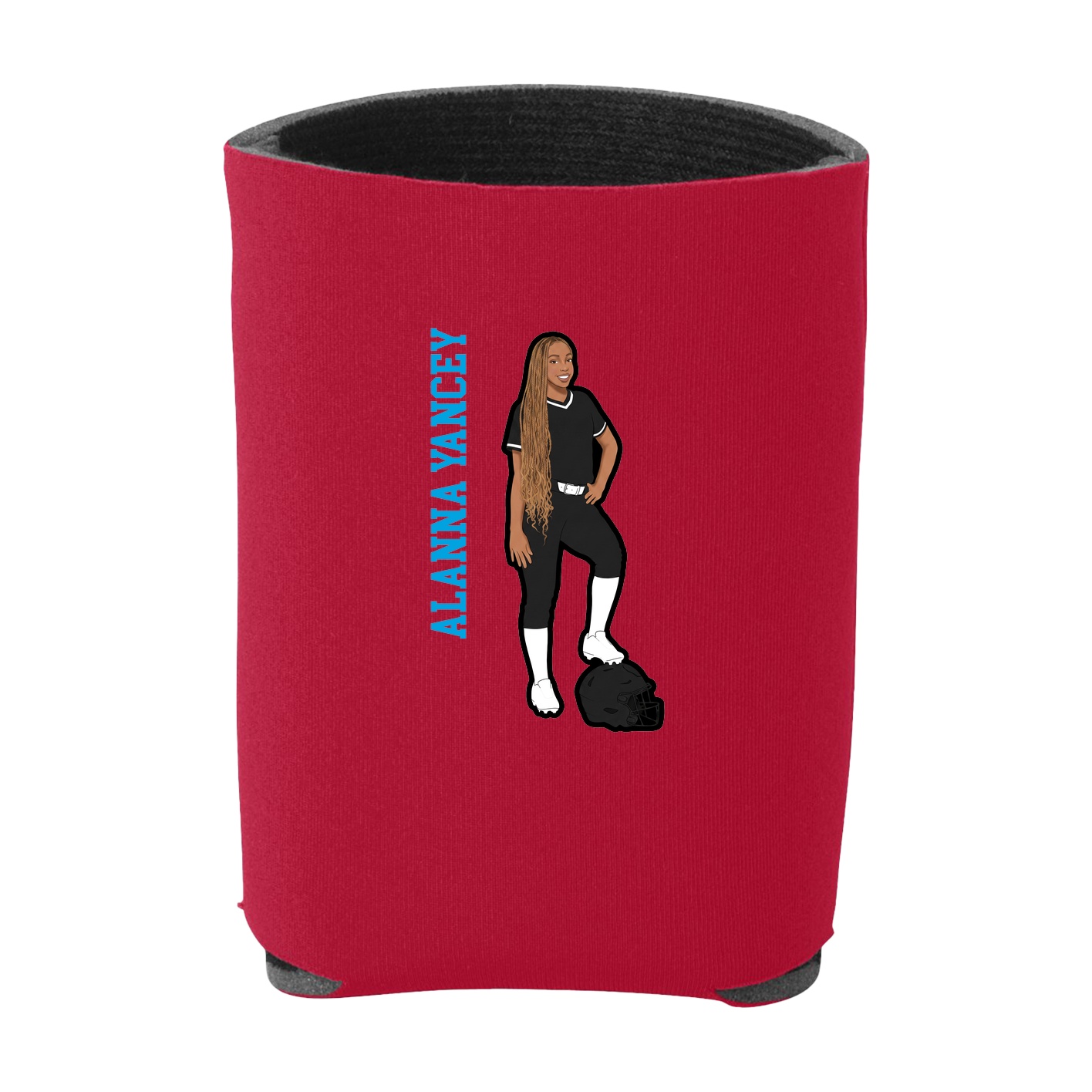 Can Holder — Name Vertical in Red