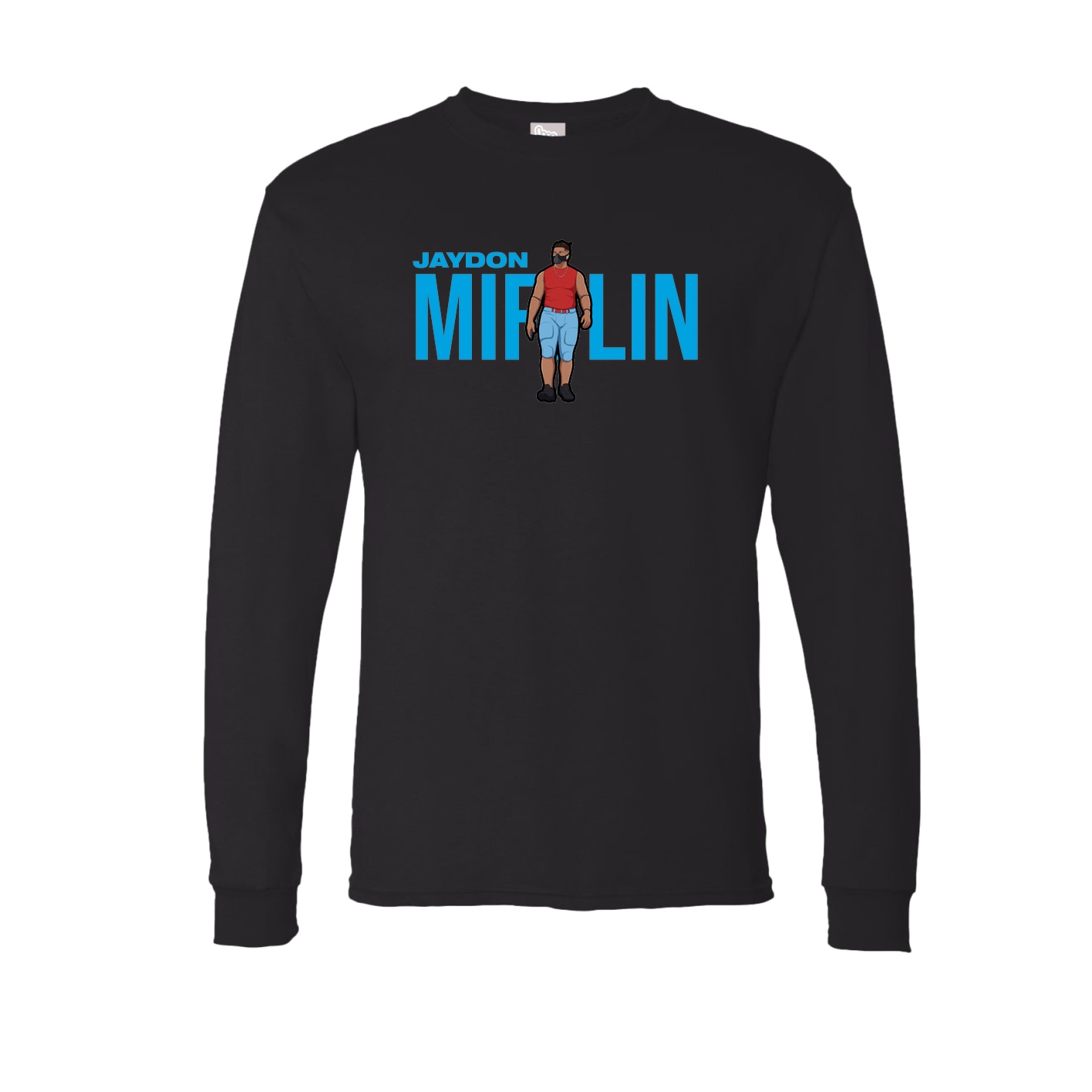 Long Sleeve Tee — Player Name in Black