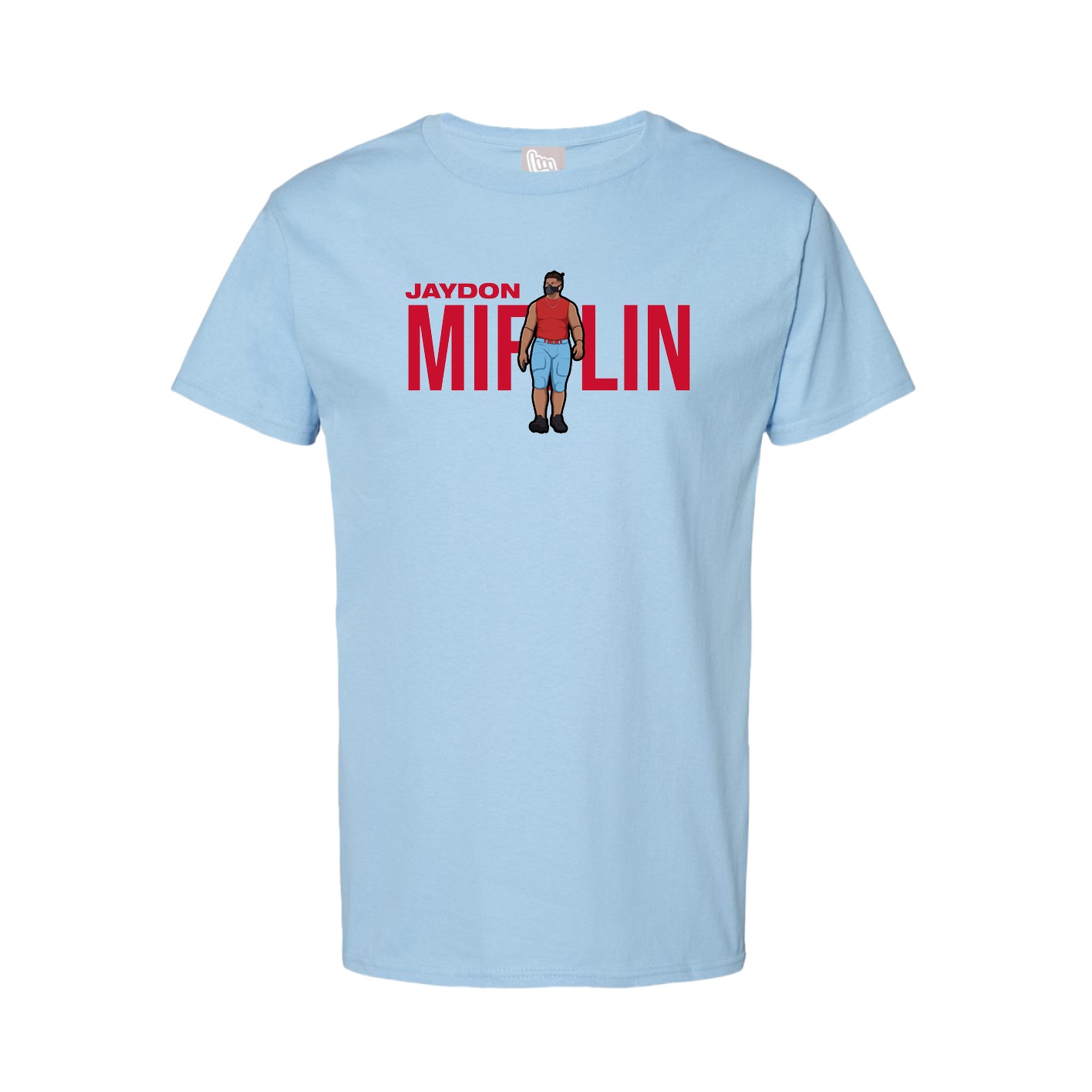 Youth Tee — Player Name in Light Blue