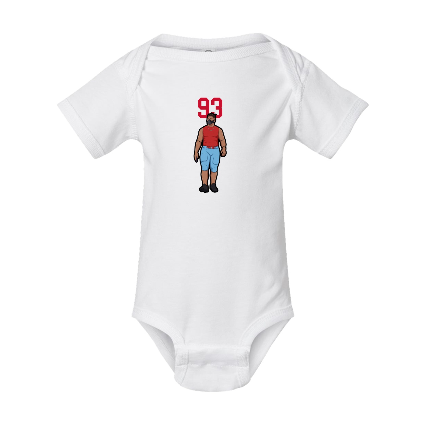Baby Onesie — Number Top in White