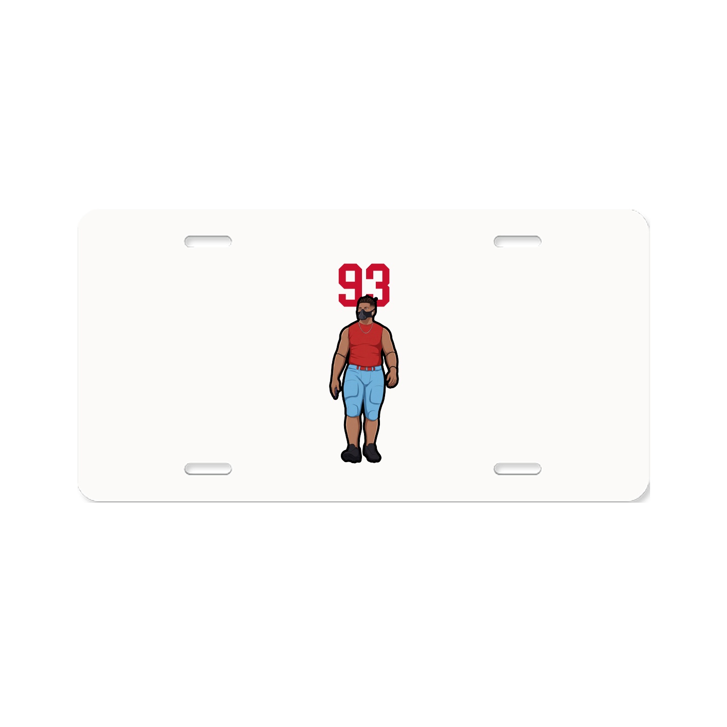 License Plate — Number Top in Classic