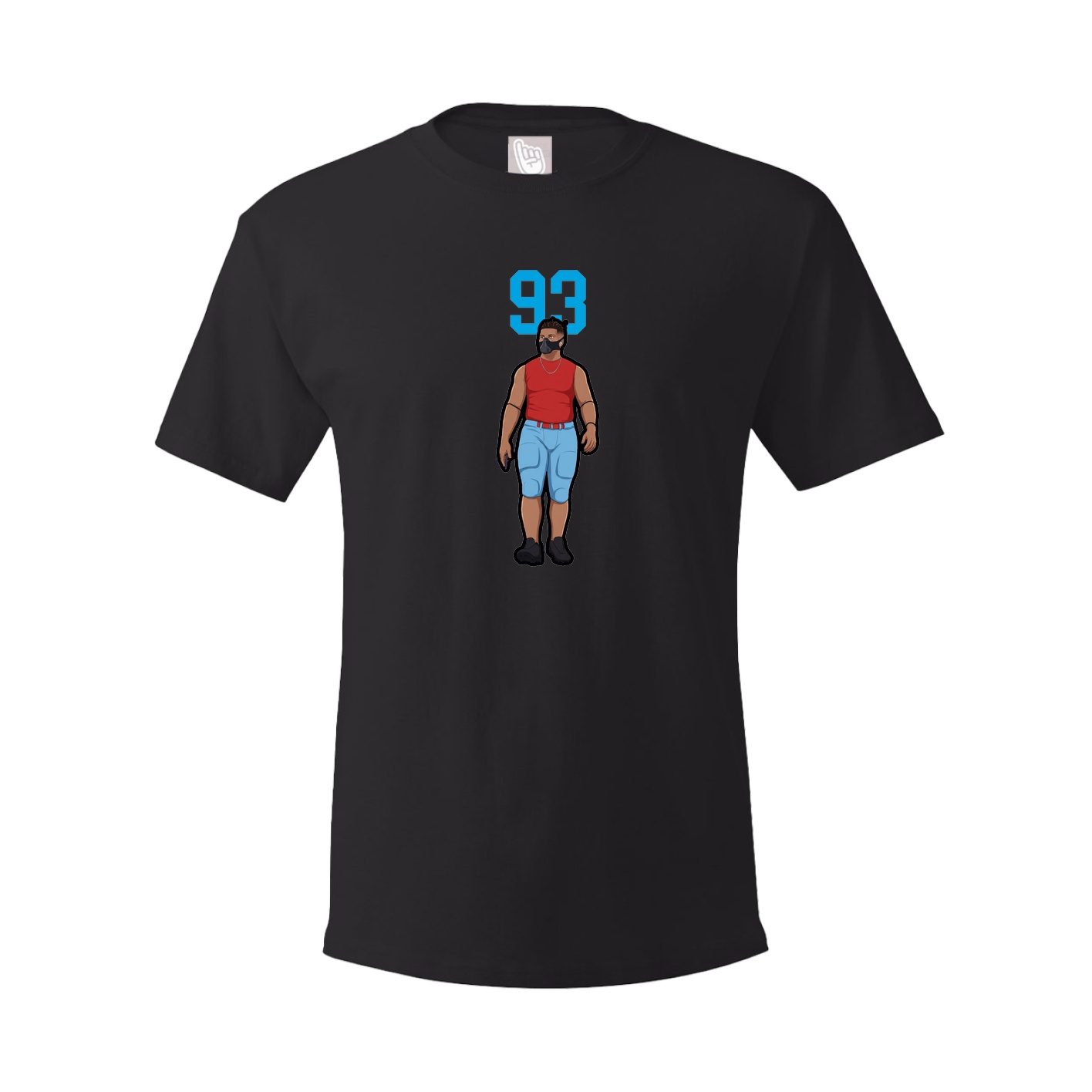 Youth Tee — Number Top in Black