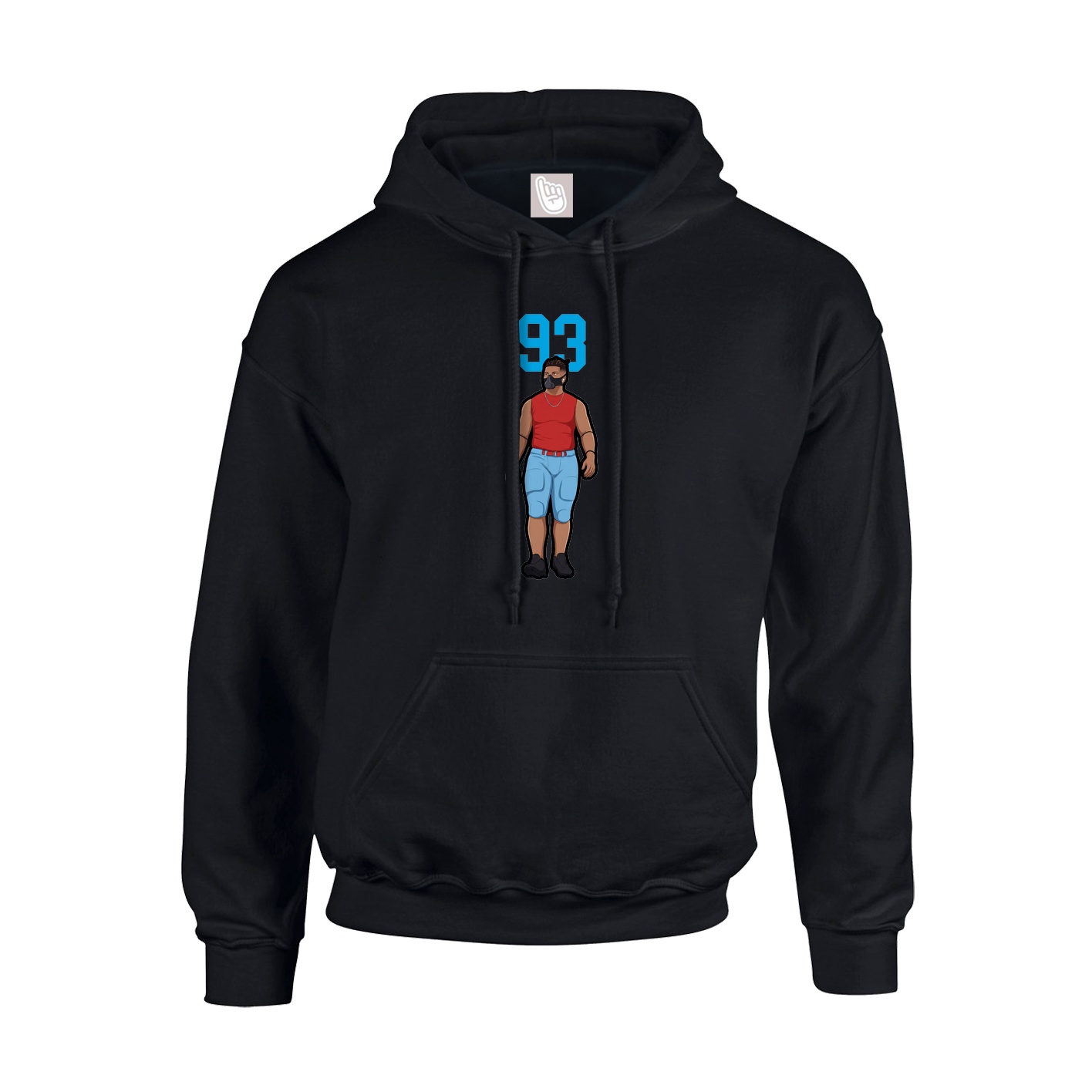 Youth Hoodie — Number Top in Black