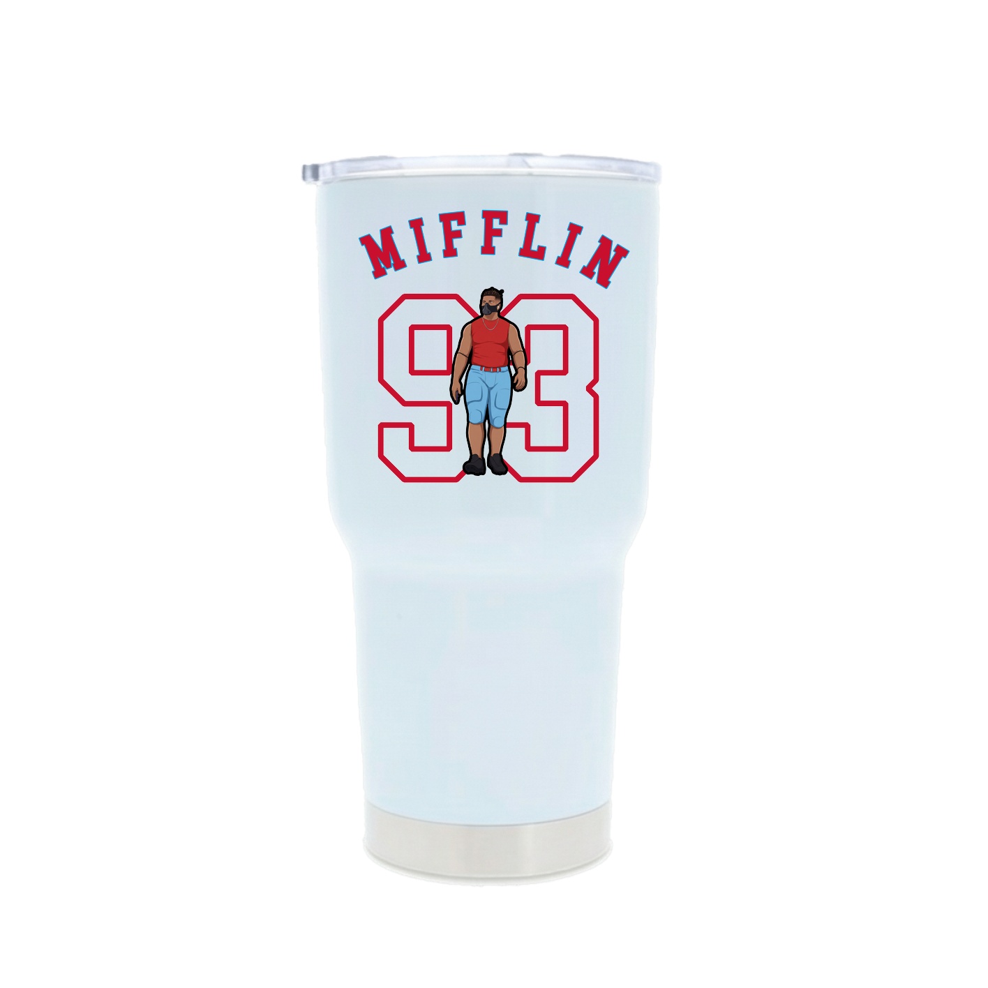 30oz Stainless Steel Tumbler — Shirsey Arch in White