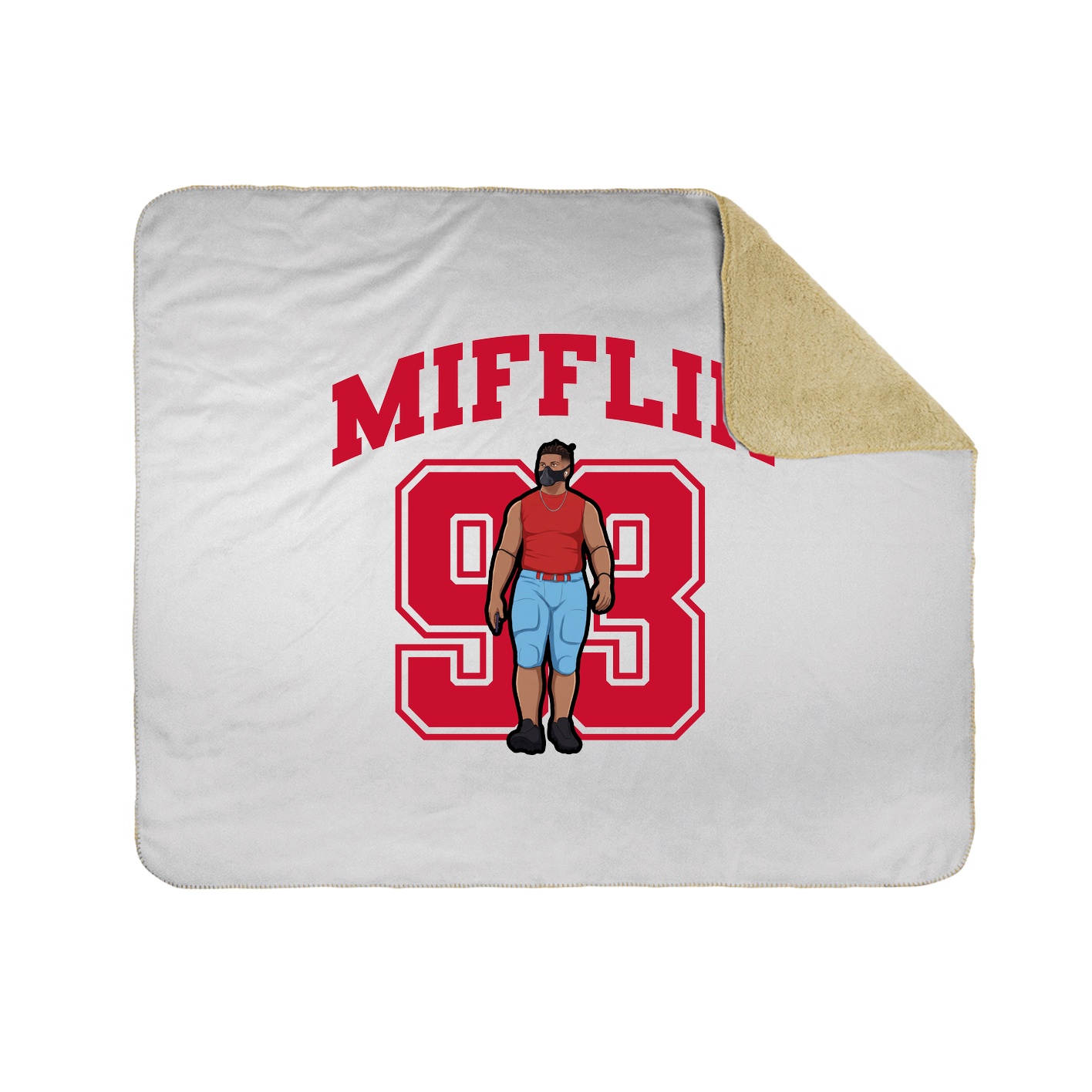 Throw Blanket — Number in White
