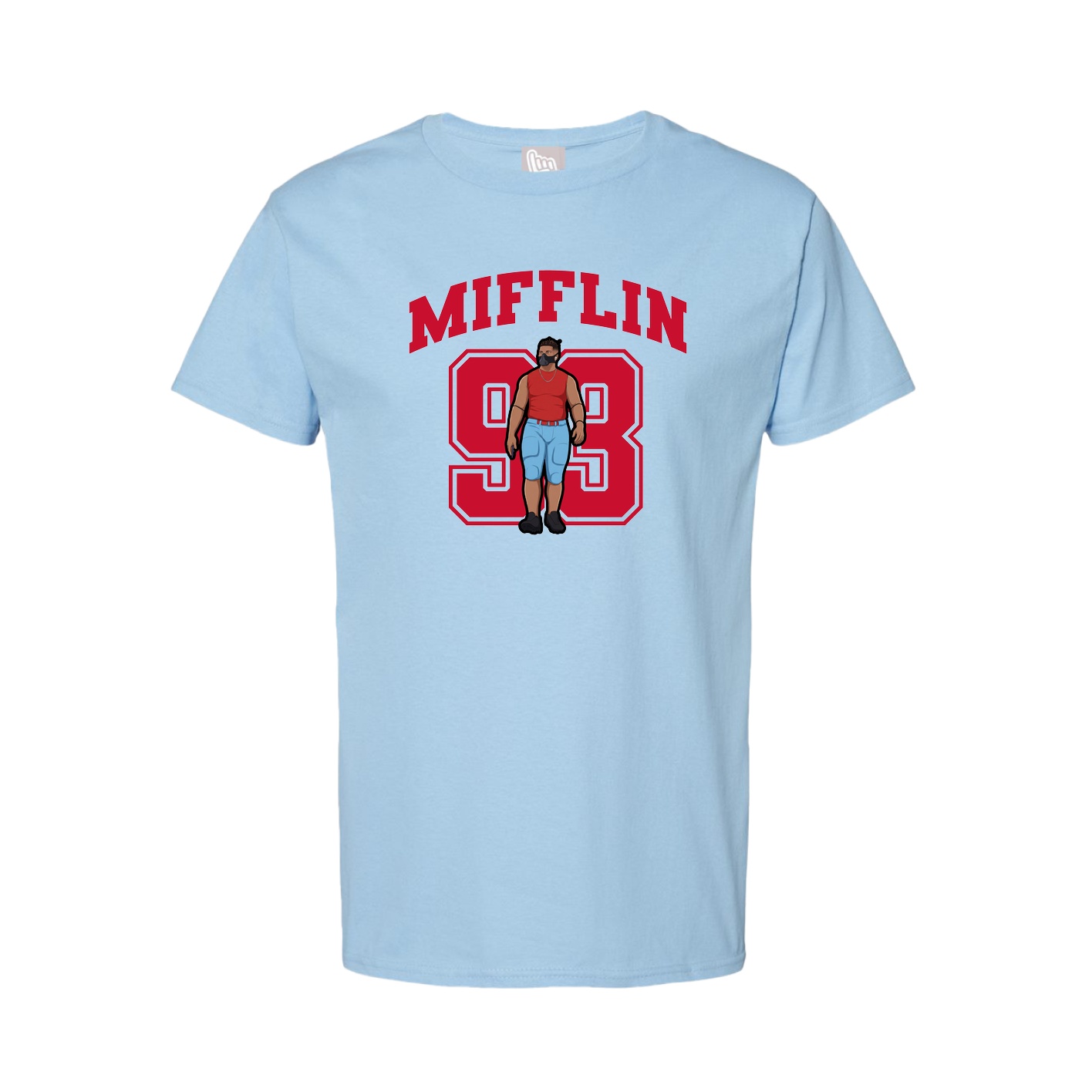 Tee — Number in Light Blue