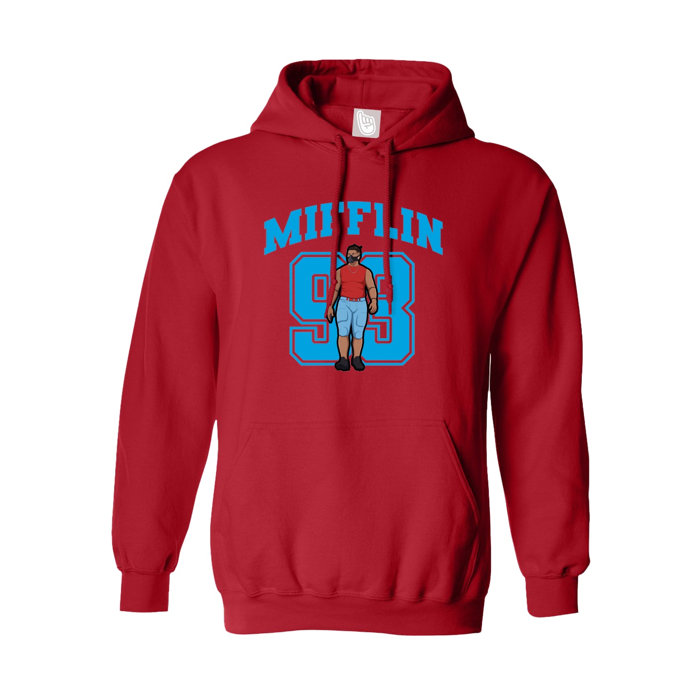 Youth Hoodie — Number in Red