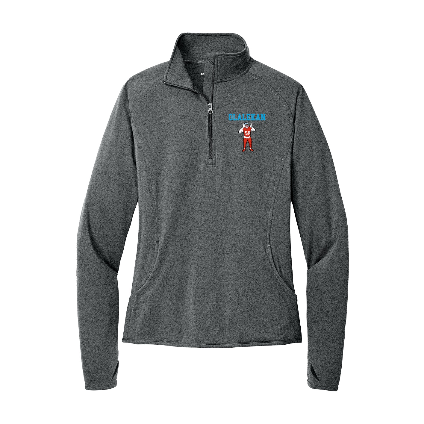 Women's Q-Zip Pullover — Shirsey in Grey