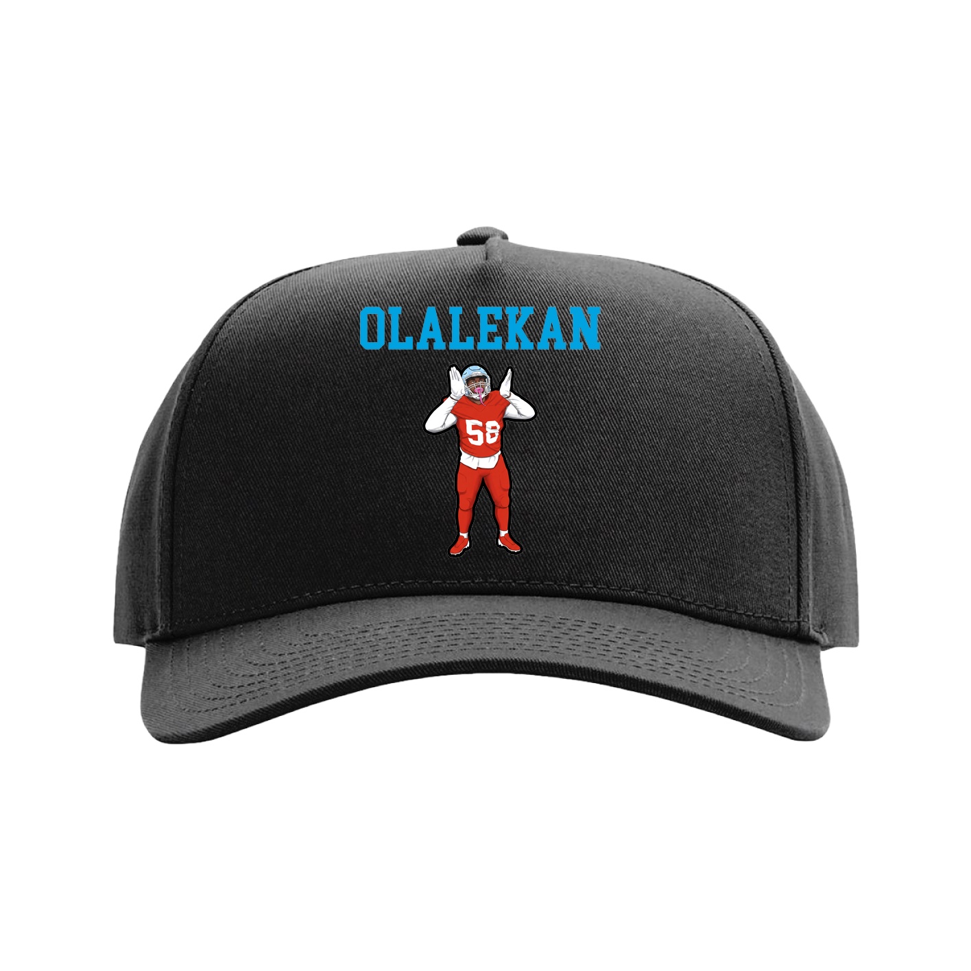 Full Fabric Five-Panel Champ Cap — Shirsey in Black