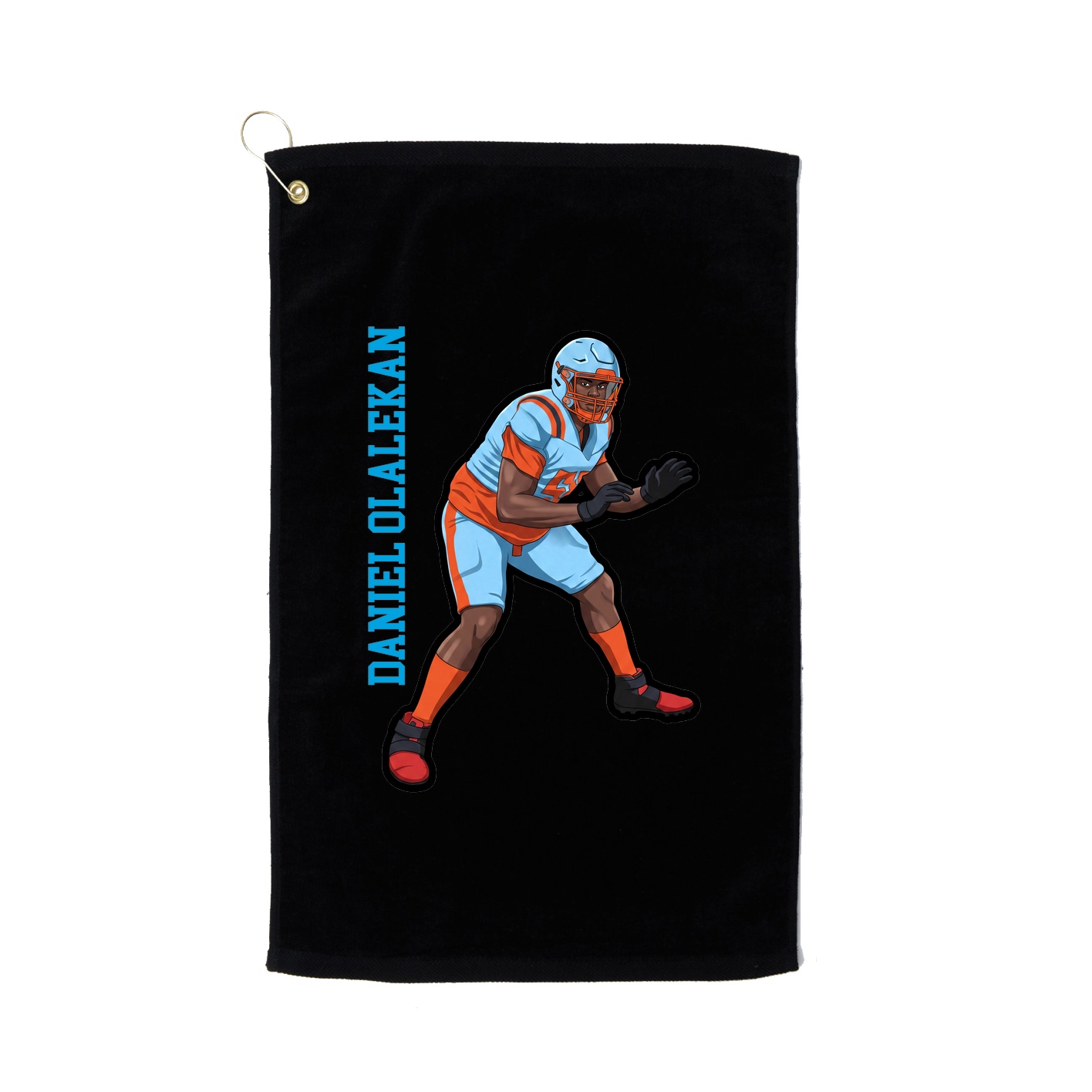 Golf Towel — Name Vertical in Black