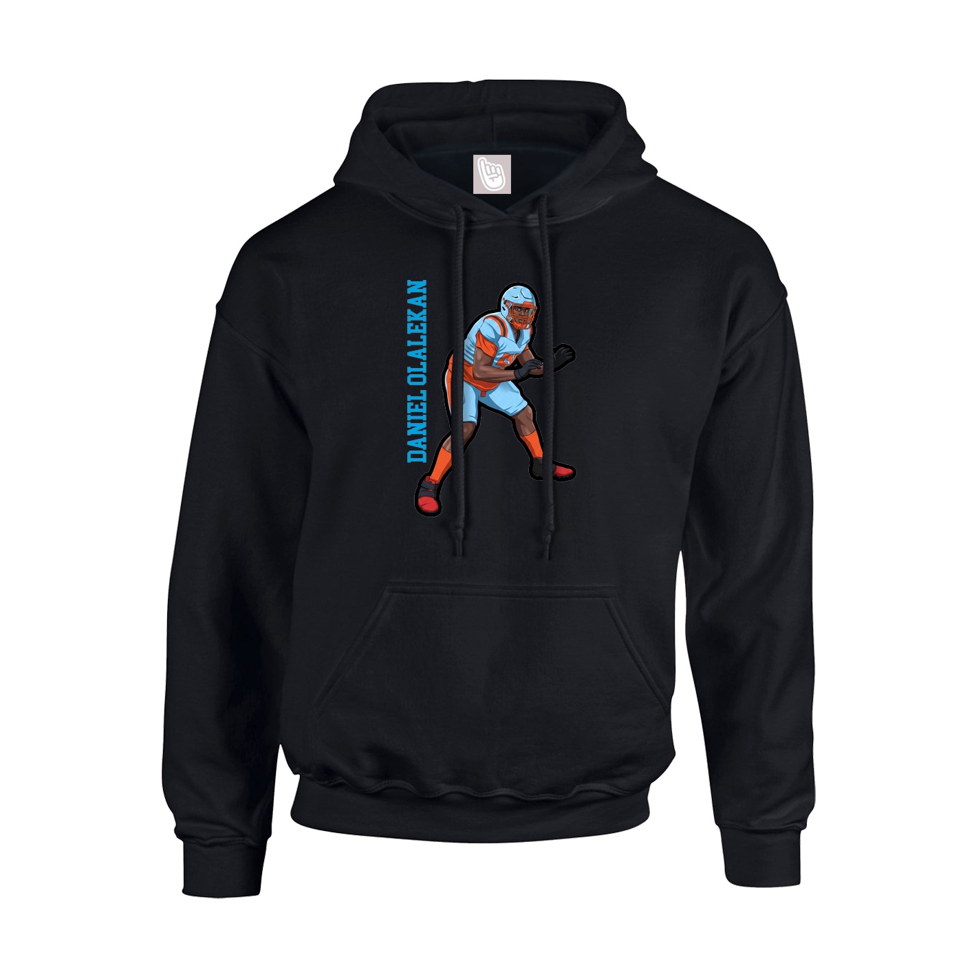 Youth Hoodie — Name Vertical in Black