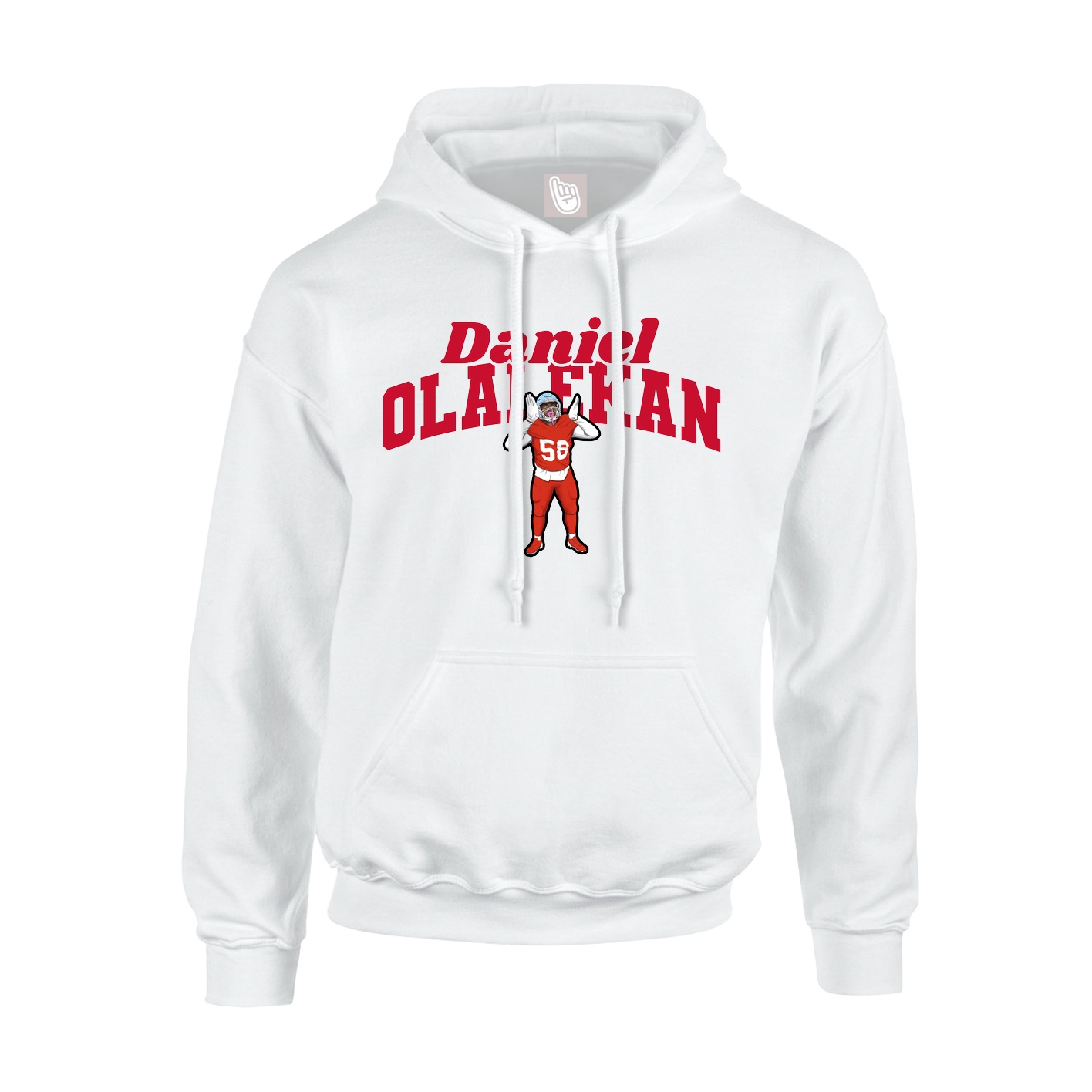 Hoodie — Signature Arch in White