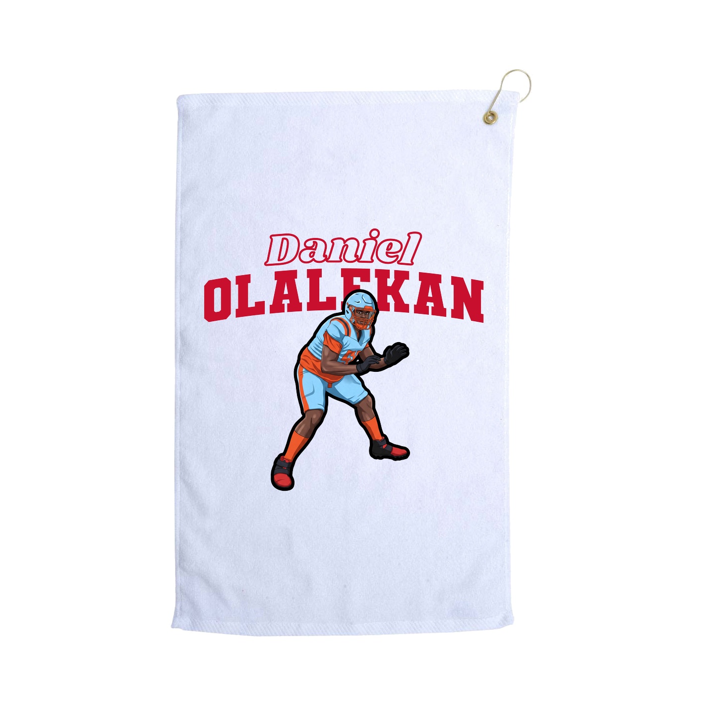 Golf Towel — Name Arch in White