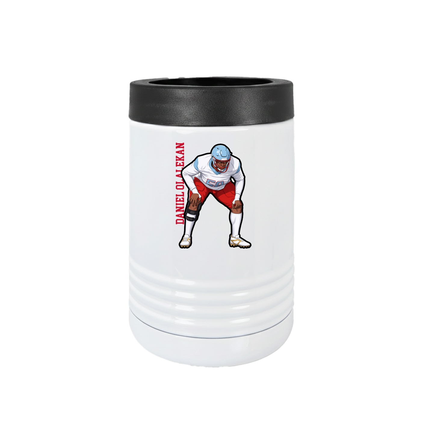Beverage Holder — Name Vertical in White